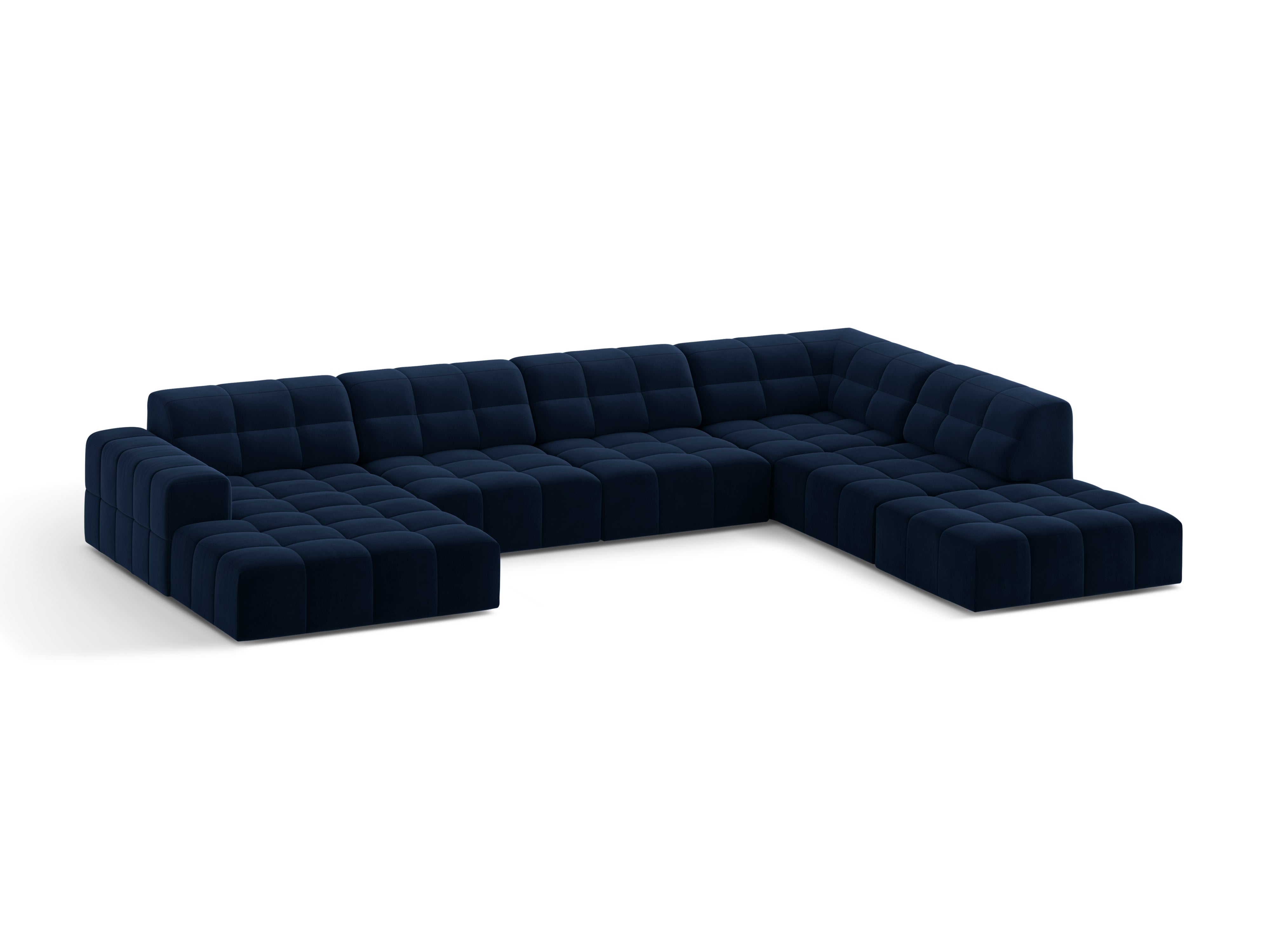 A corner in the shape of velvet right -sided chicago royal navy blue