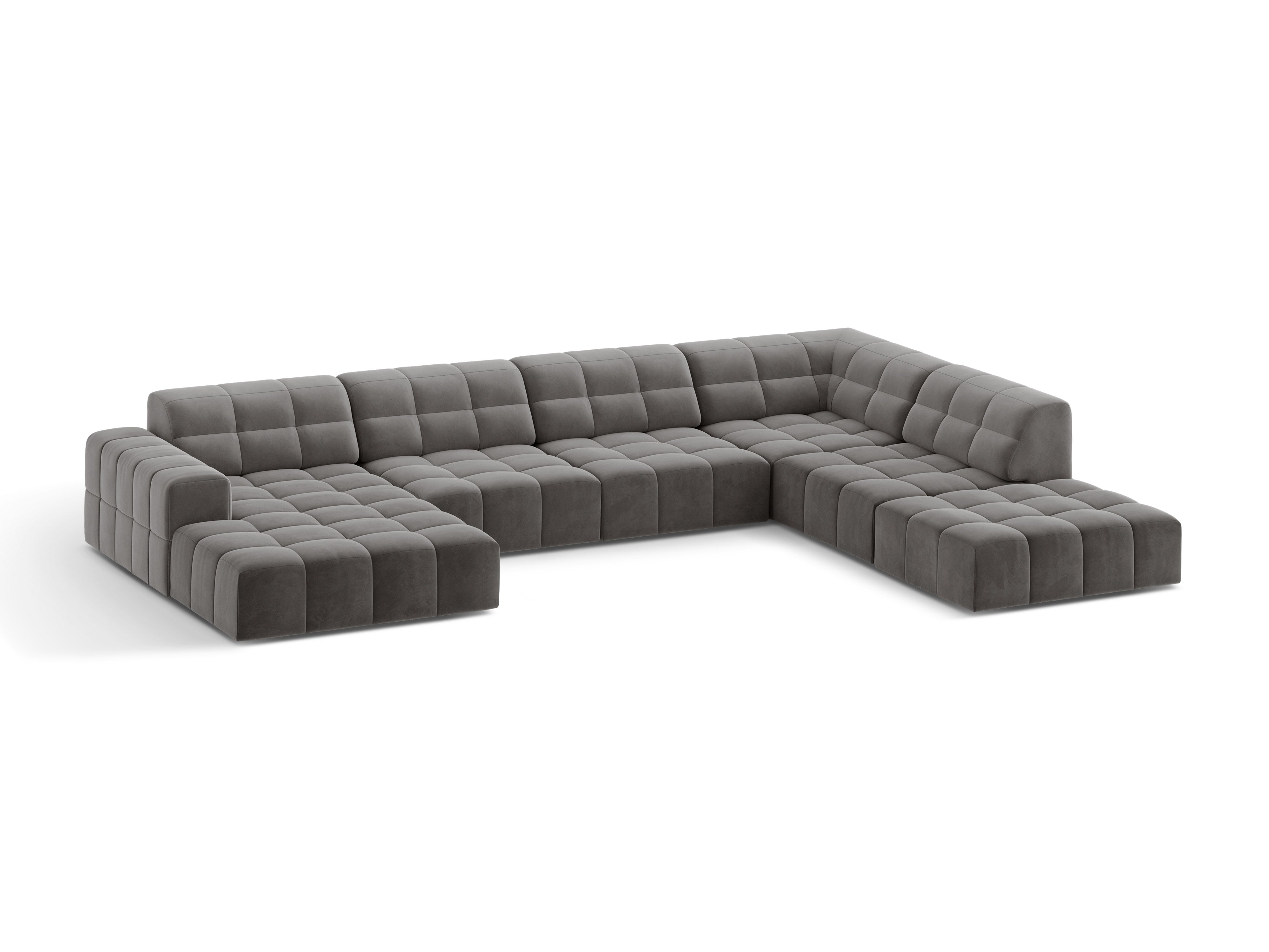 Shape -shaped corner in a velvet right -sided gray chicago