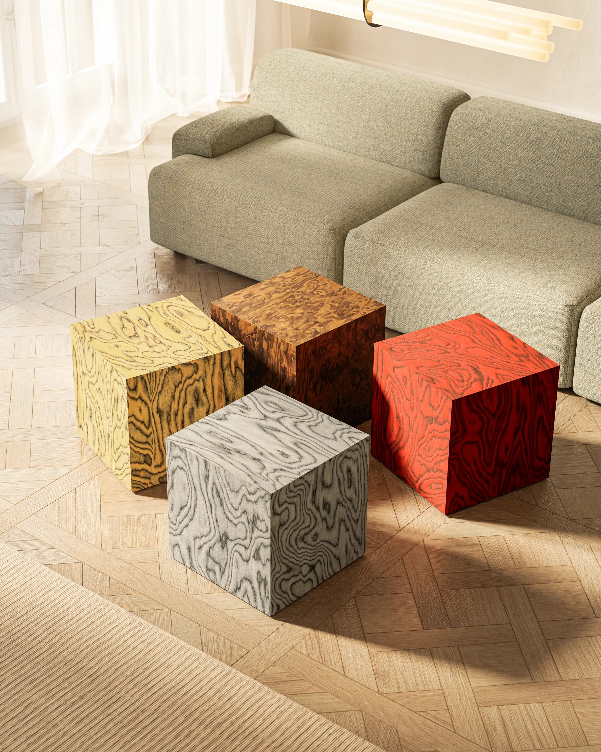 Beistelltisch CUBE Sottsass rot