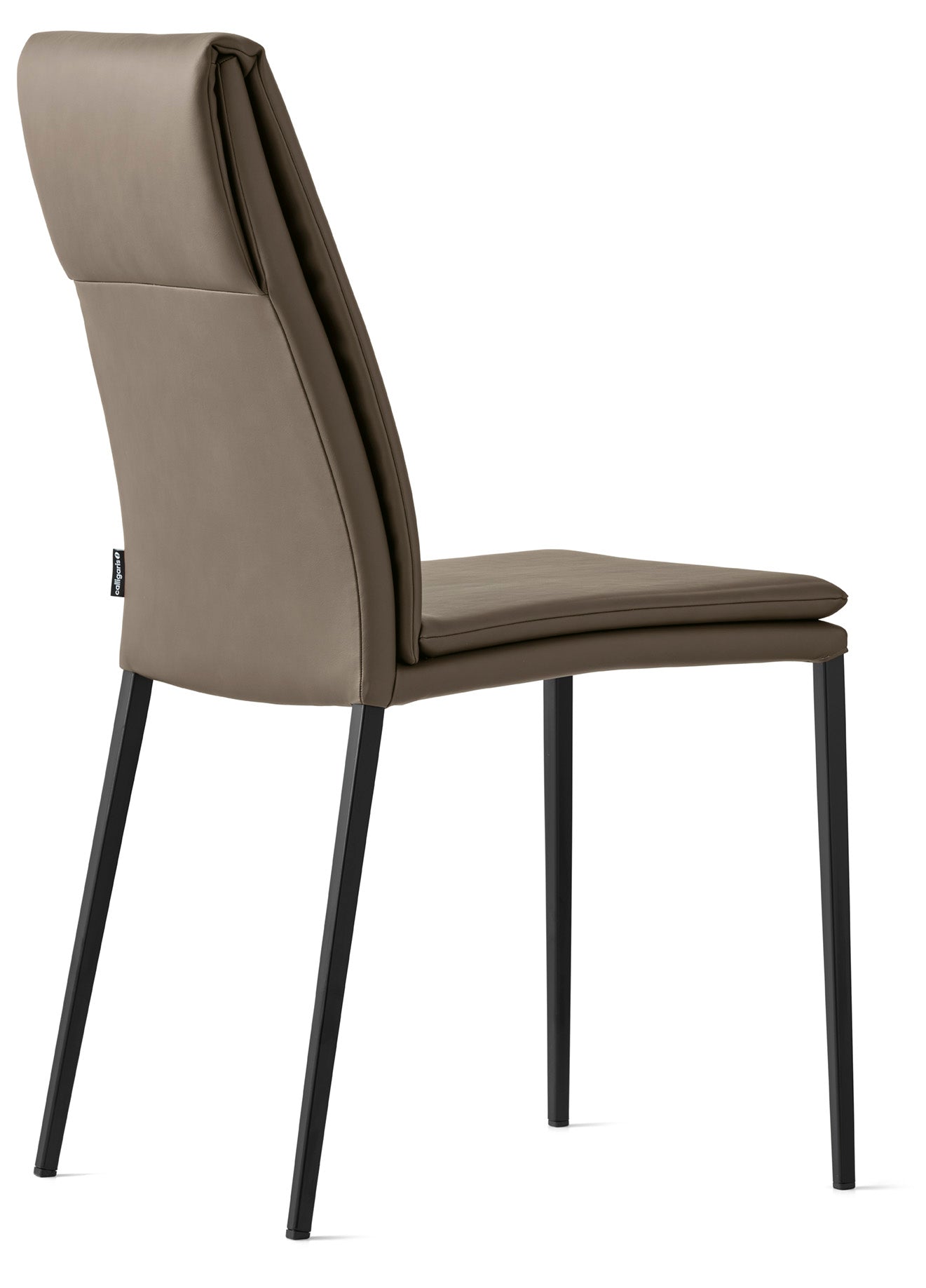 CARMEN upholstered chair with a black base