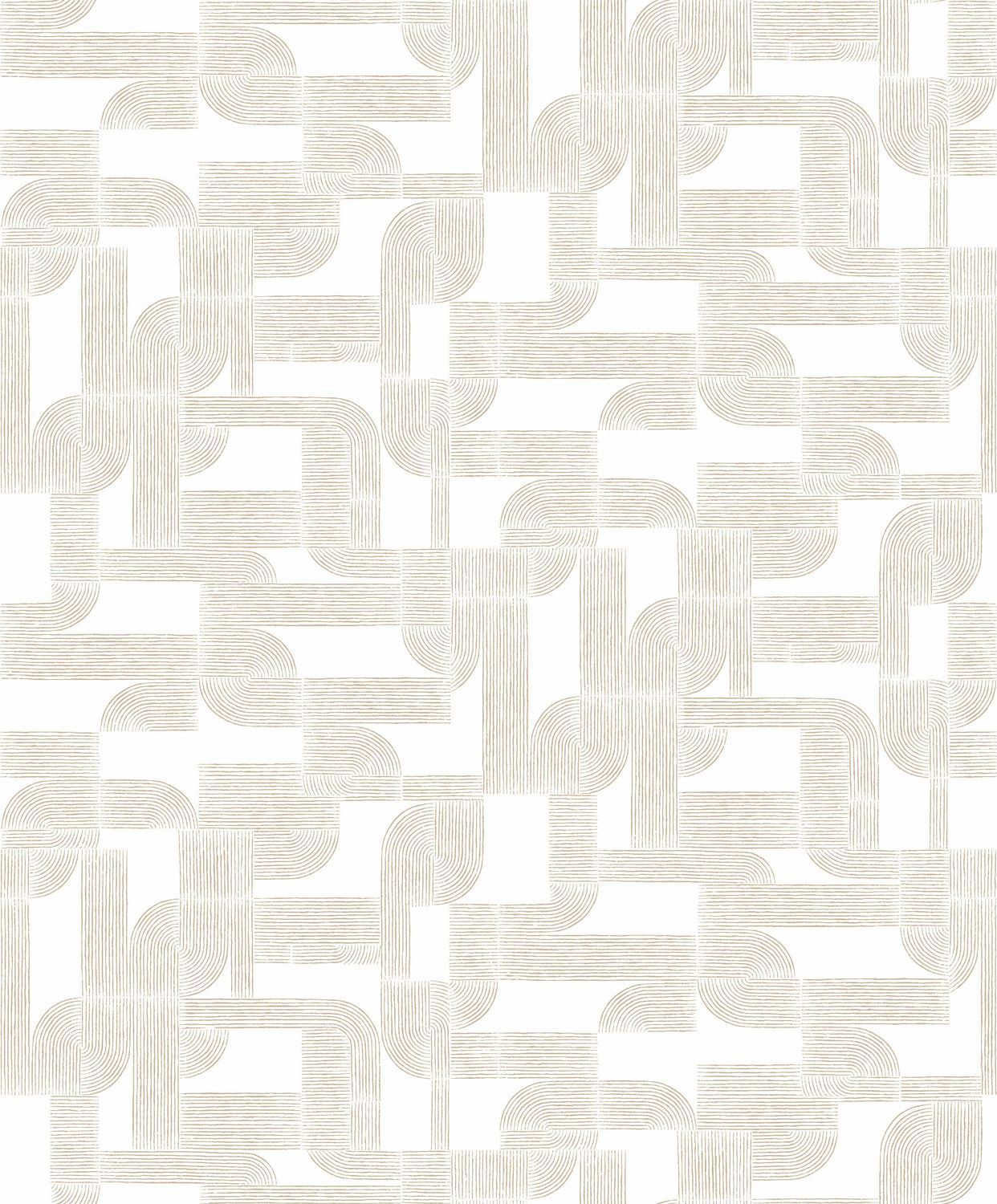 Wallpaper with geometric pattern HECTOR - WHITE/GOLD white with gold