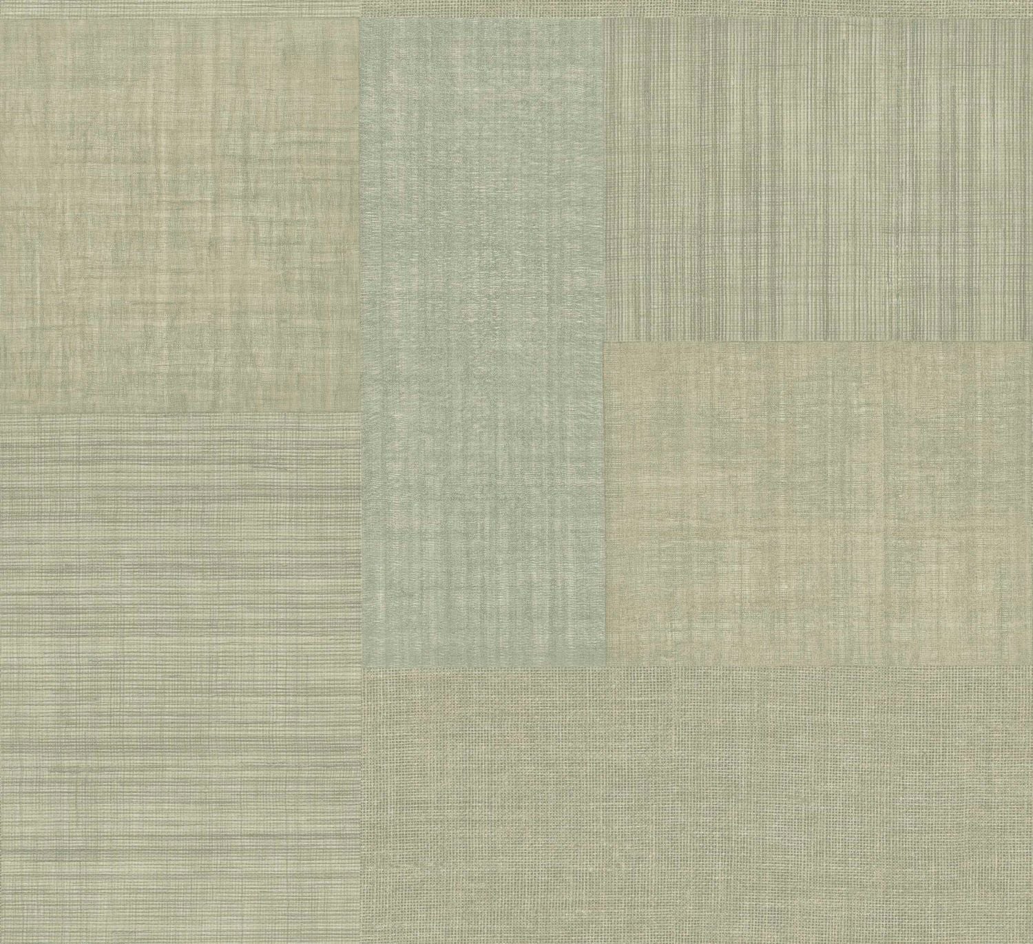 Structural vinyl wallpaper MESTIZO - AMANDE DOUCE olive