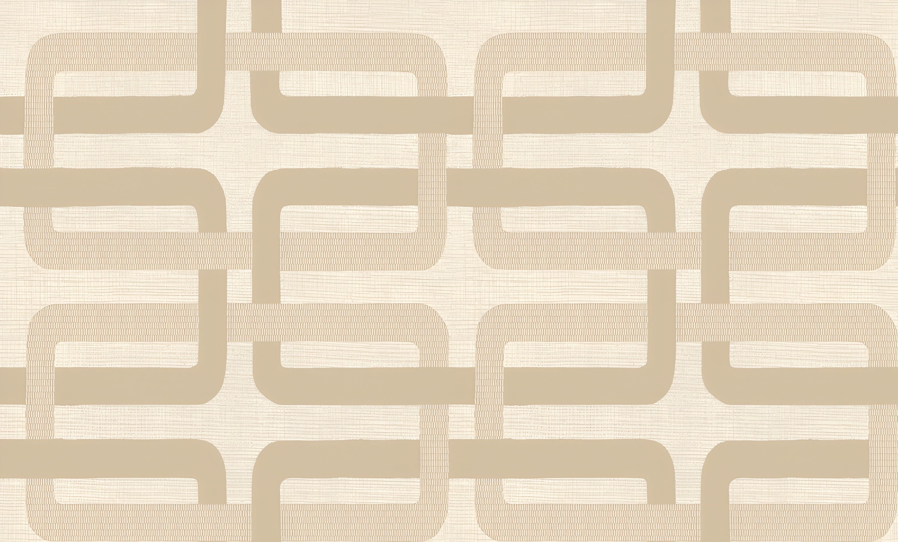Geometric Pattern Wallpaper MATJARA - SABLE/NACRÉ Light Beige
