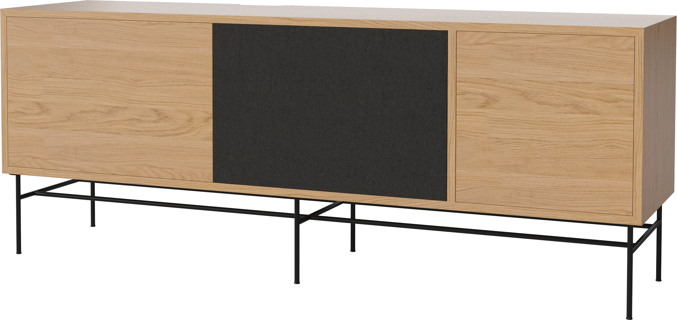 RTV cabinet case oak veneer with a black base