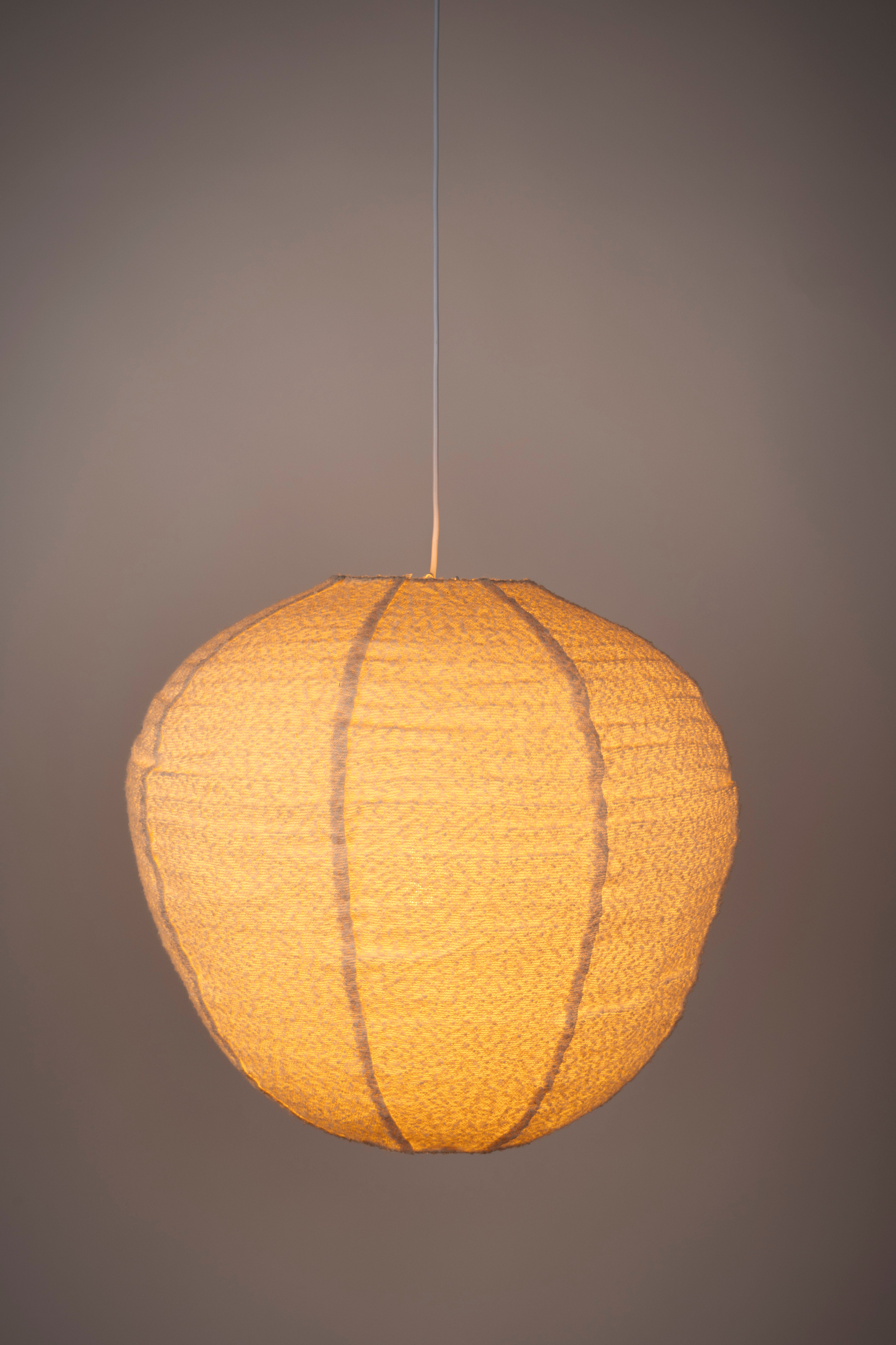 COCOON Cream Bouclé Pendant Lamp