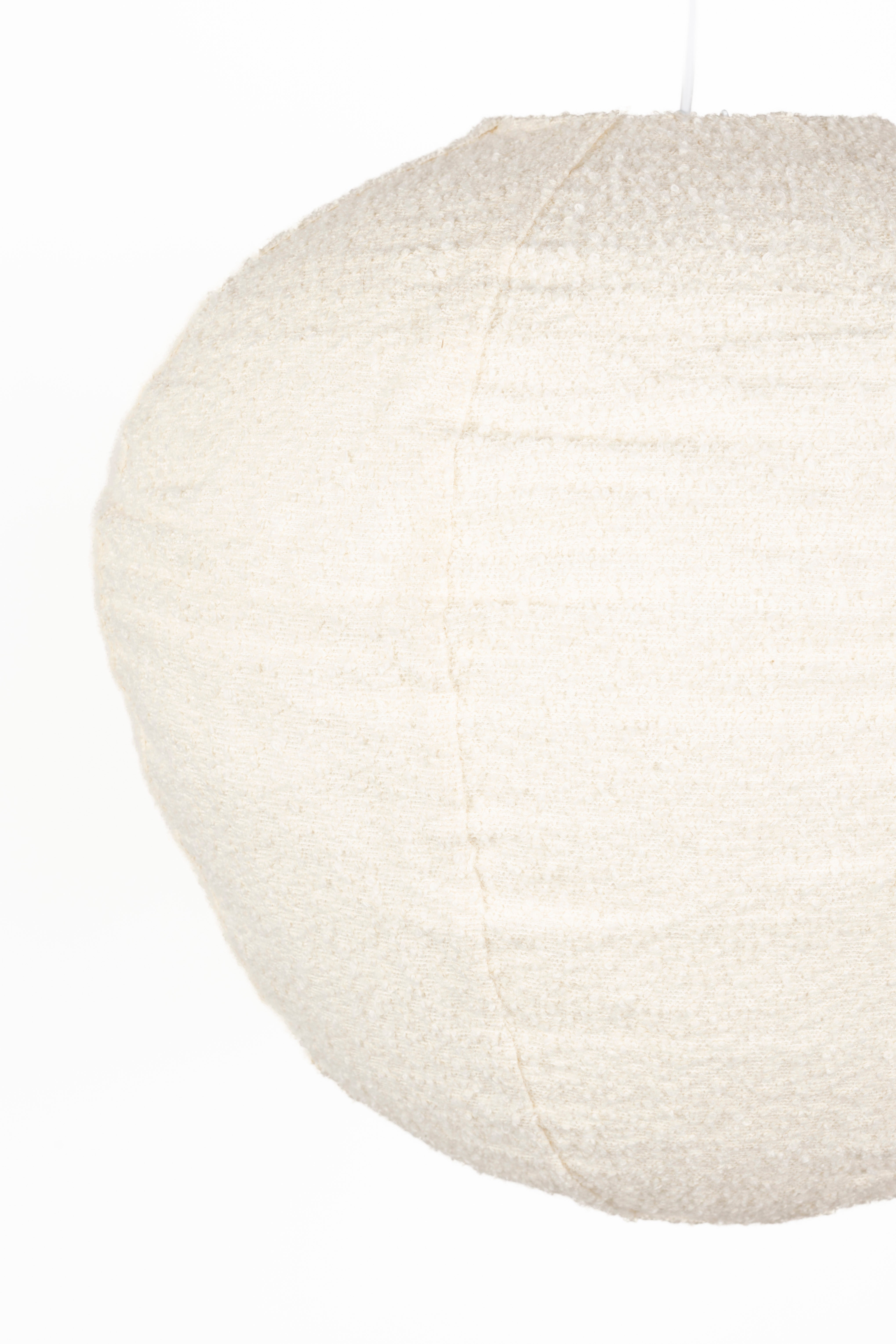 COCOON Cream Bouclé Pendant Lamp