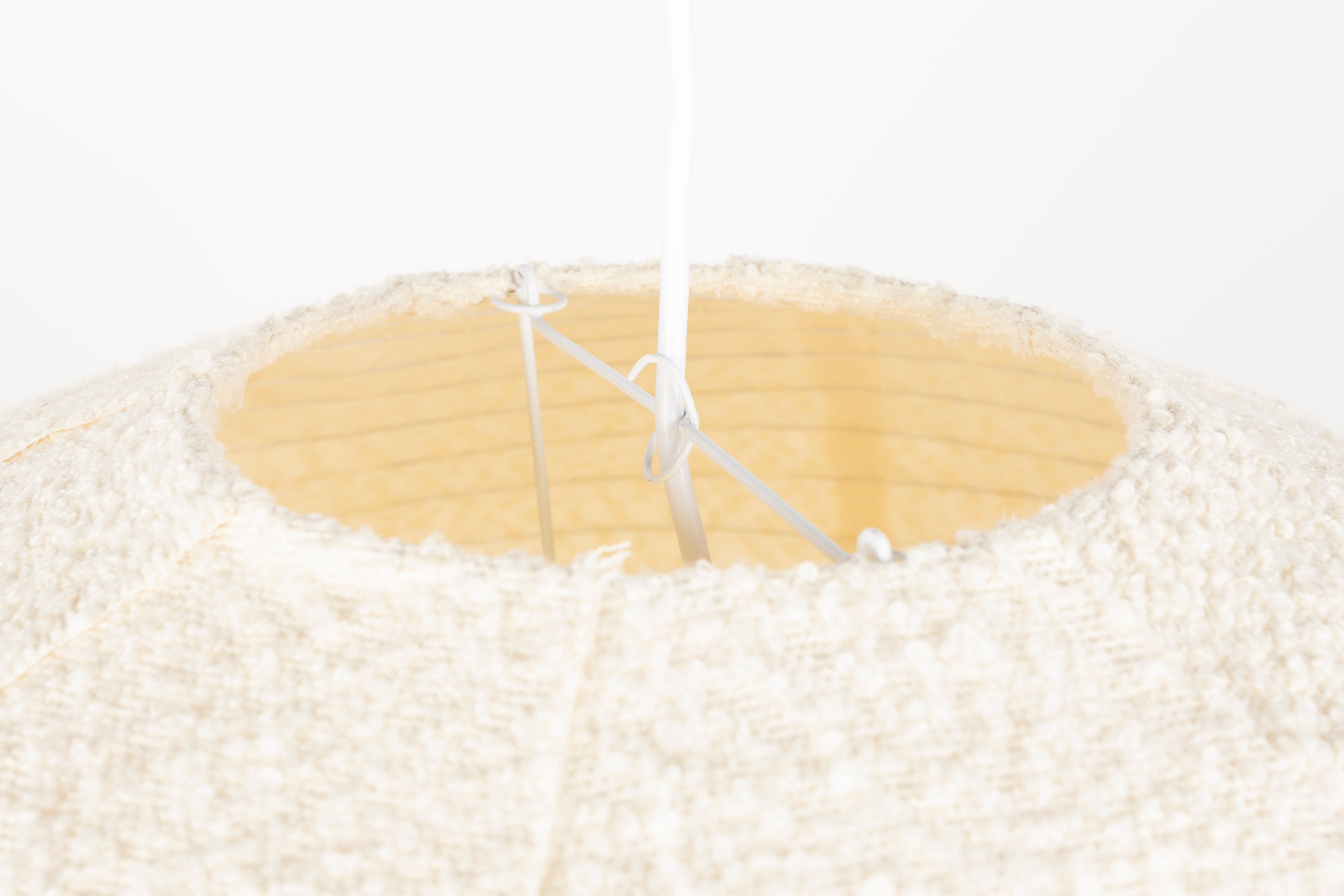 COCOON Cream Bouclé Pendant Lamp