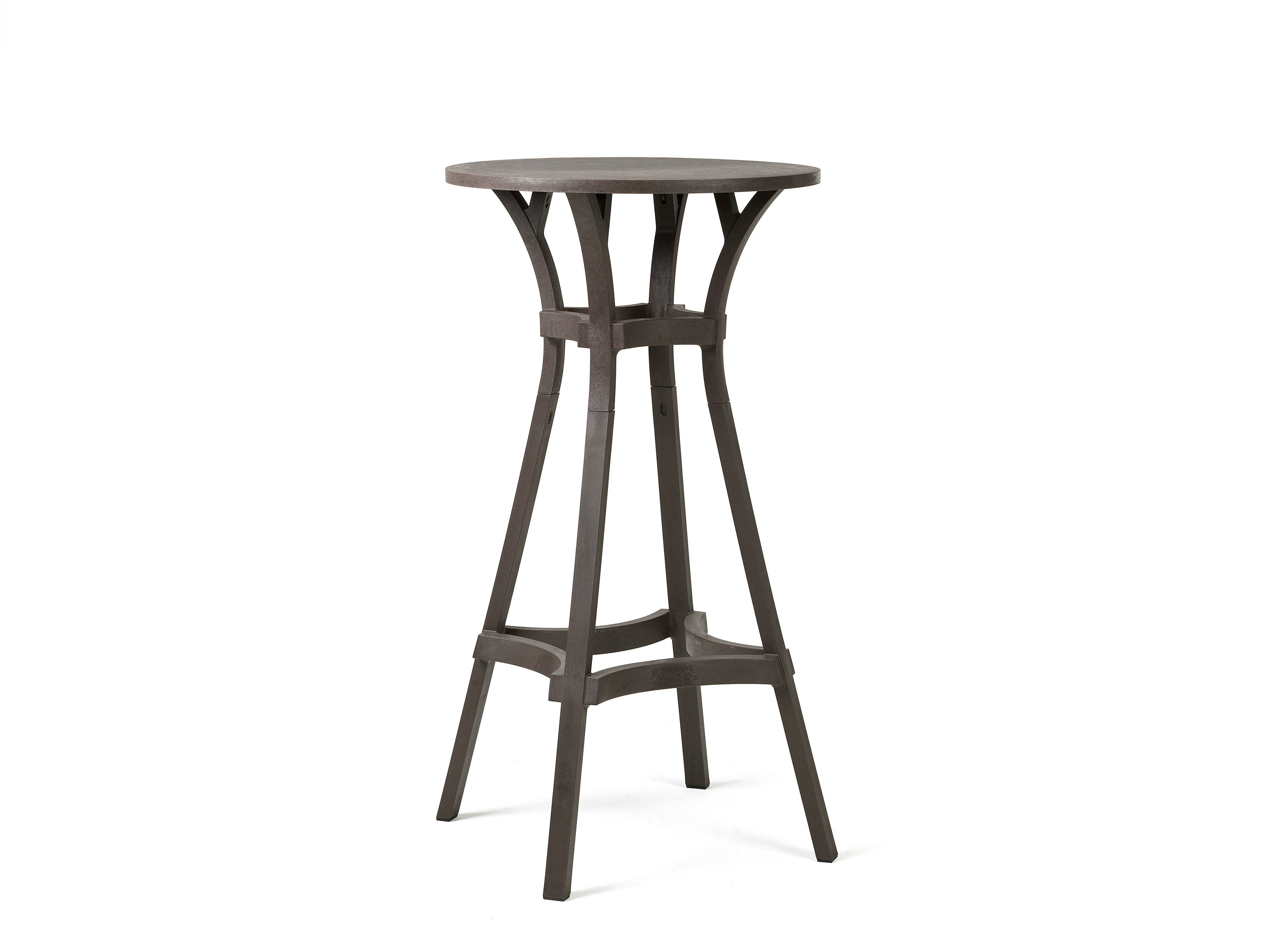 COMBO Round Outdoor Table in Earthy Brown