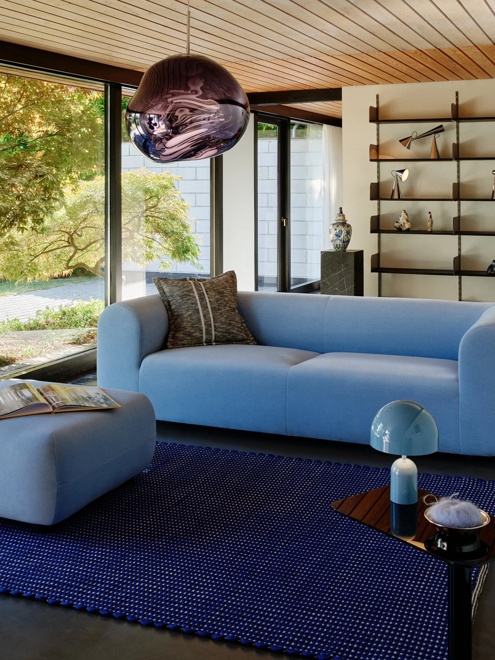 Outdoor rug CORD blue