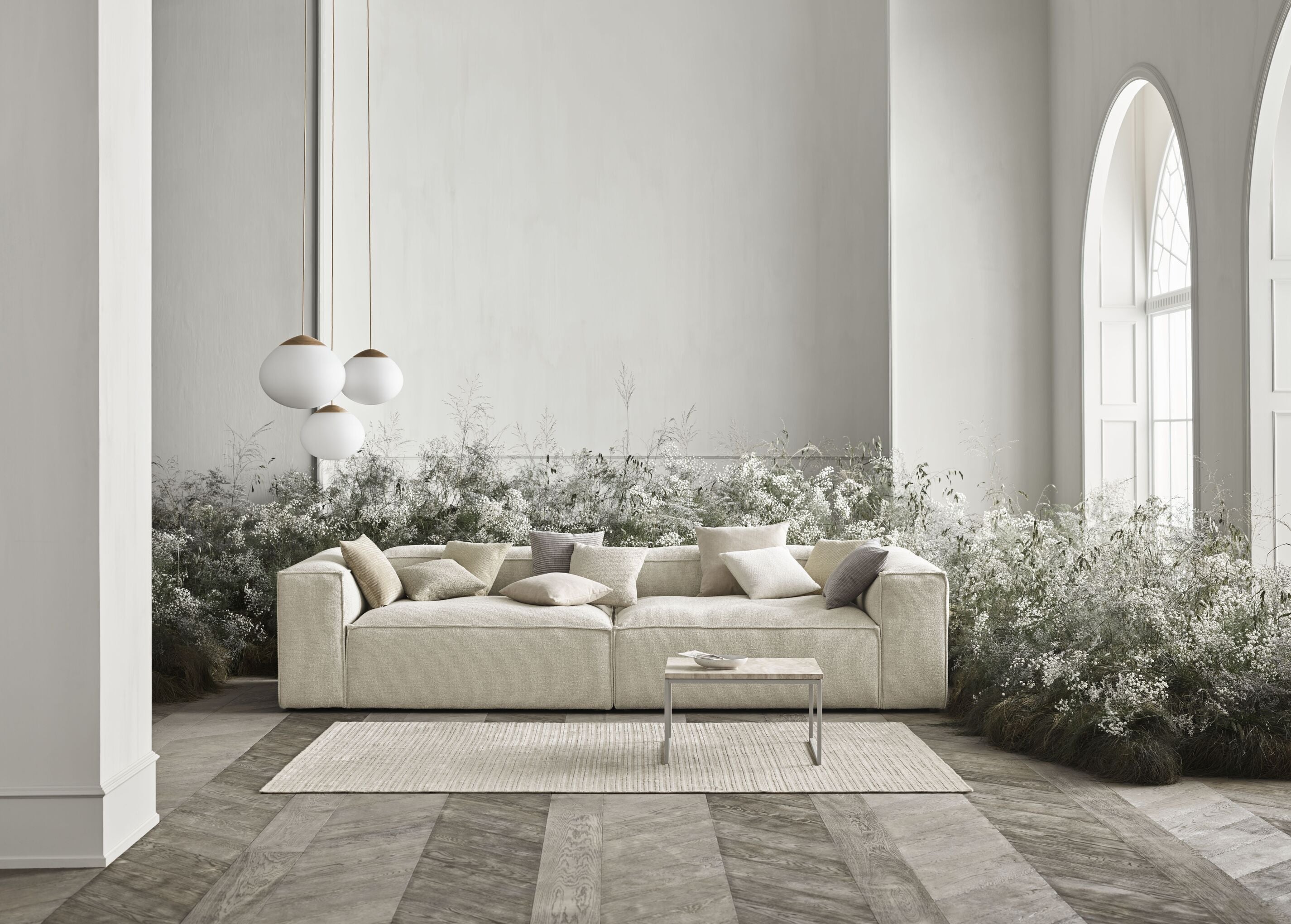 Cosima folding sofa is upholstered