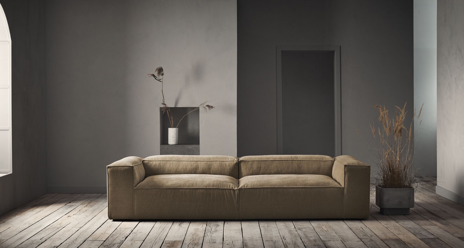 2-module sofa upholstered