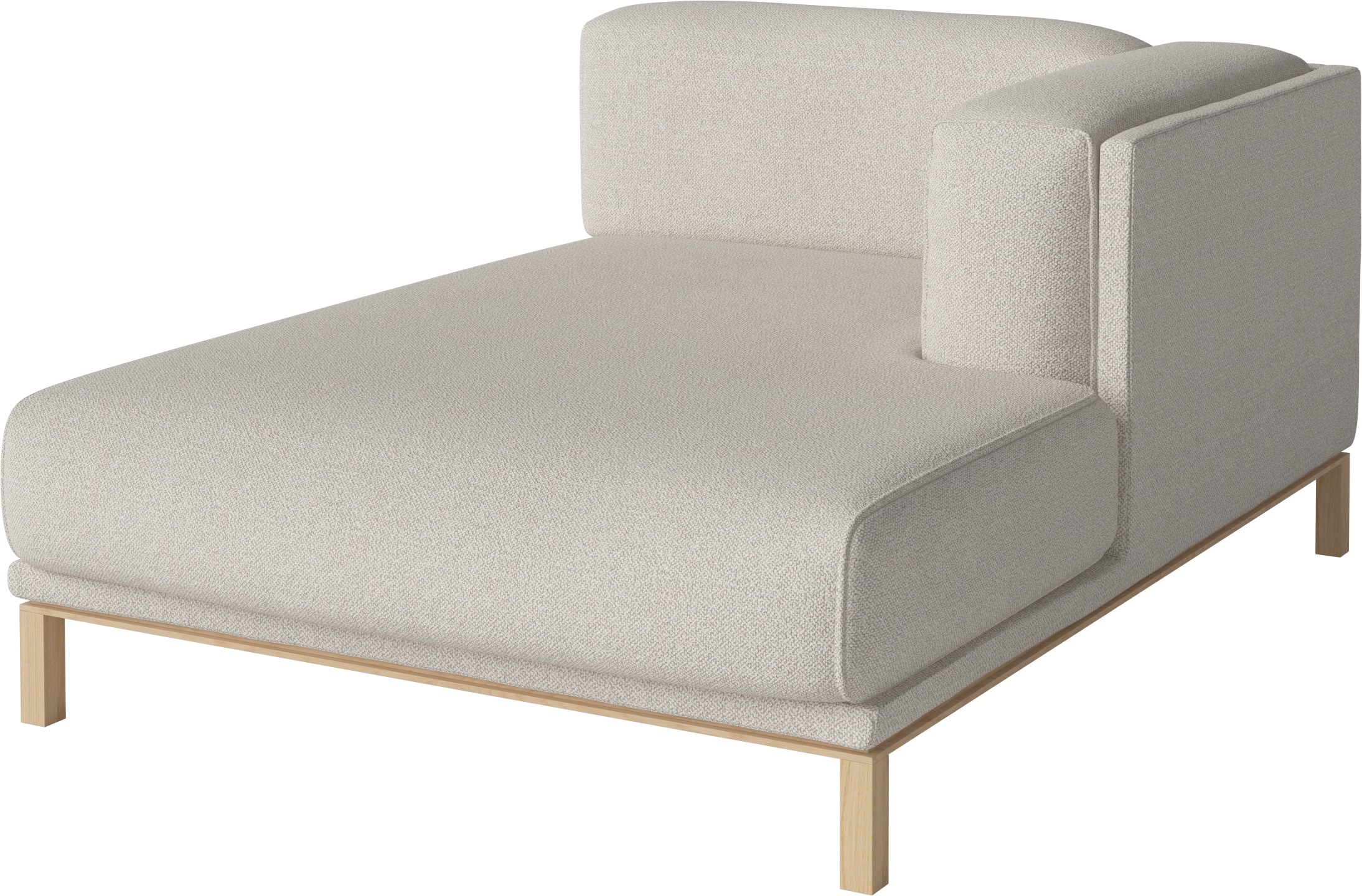 Modular sofa COSY - Right -handed chaise with a whitened base