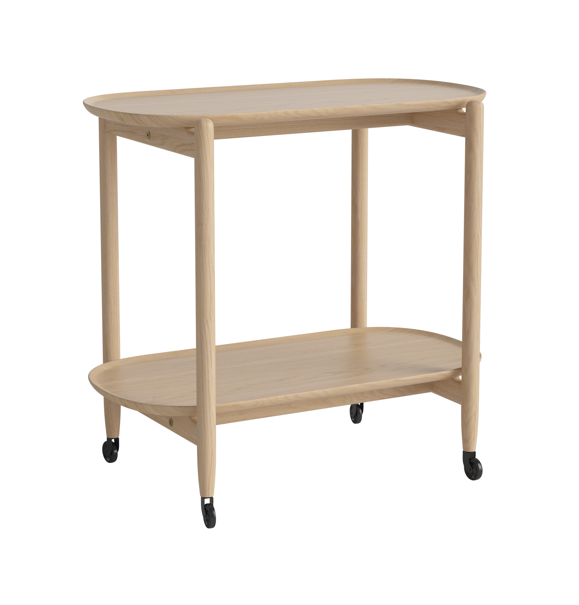 Coupe Bar Bar Trolley Belled Oak wood