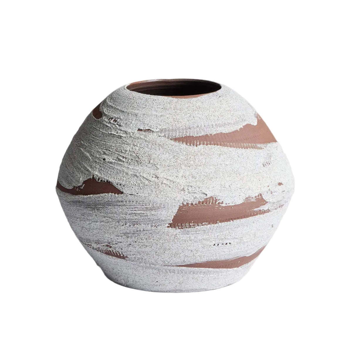 Wazon EMIRO terakotowy z białym ceramiczny – Kave Home