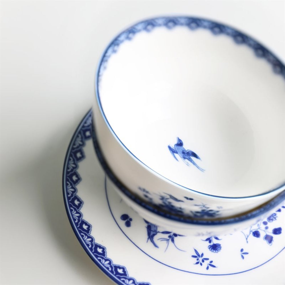 DELFTWARE White and Blue Plate Set