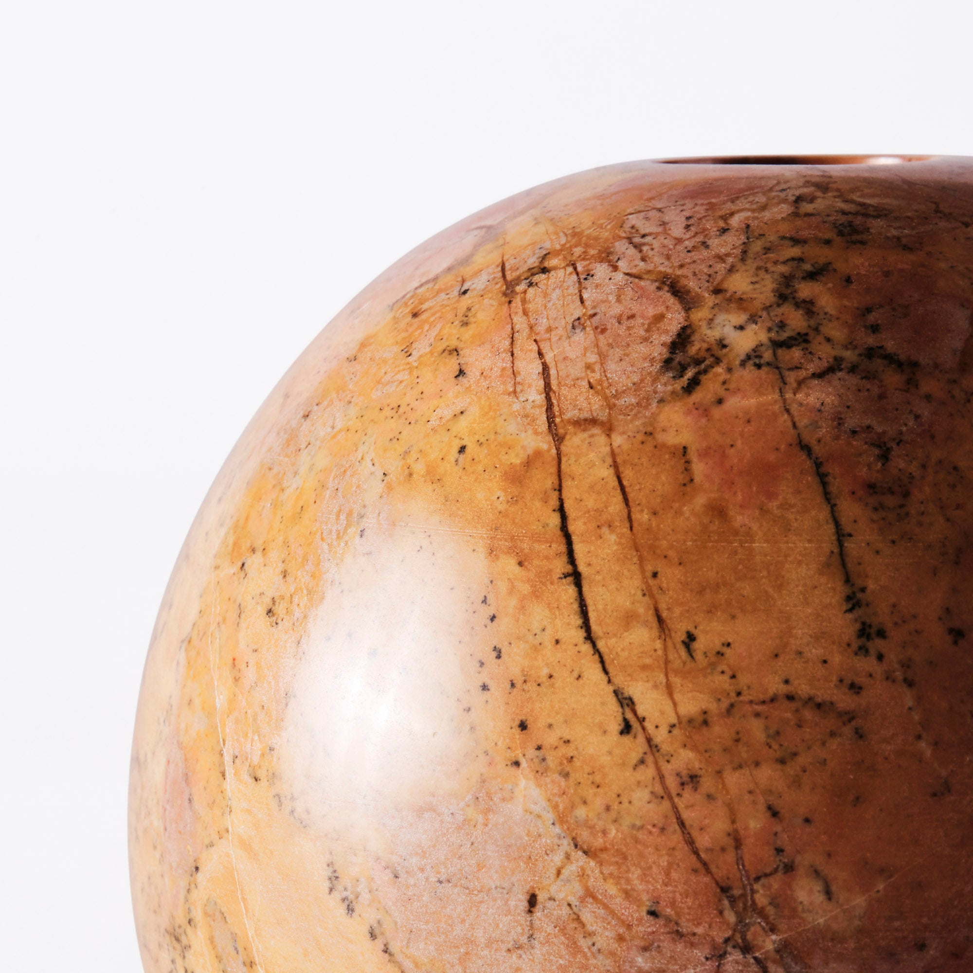Kerzenhalter SPHERE orange Marmor