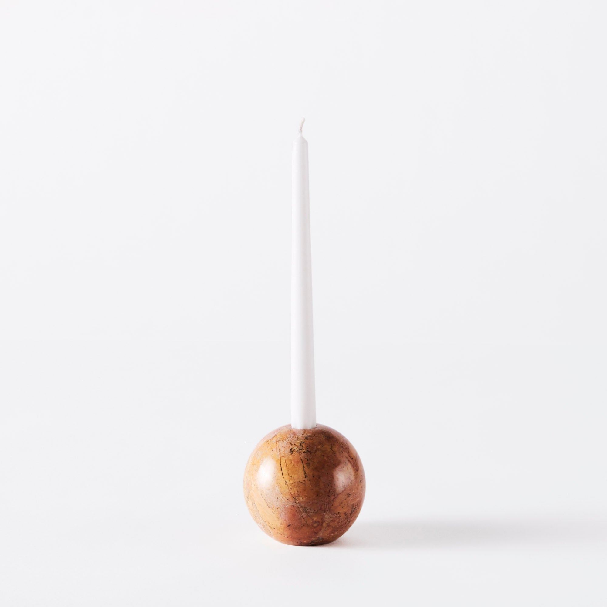 Kerzenhalter SPHERE orange Marmor