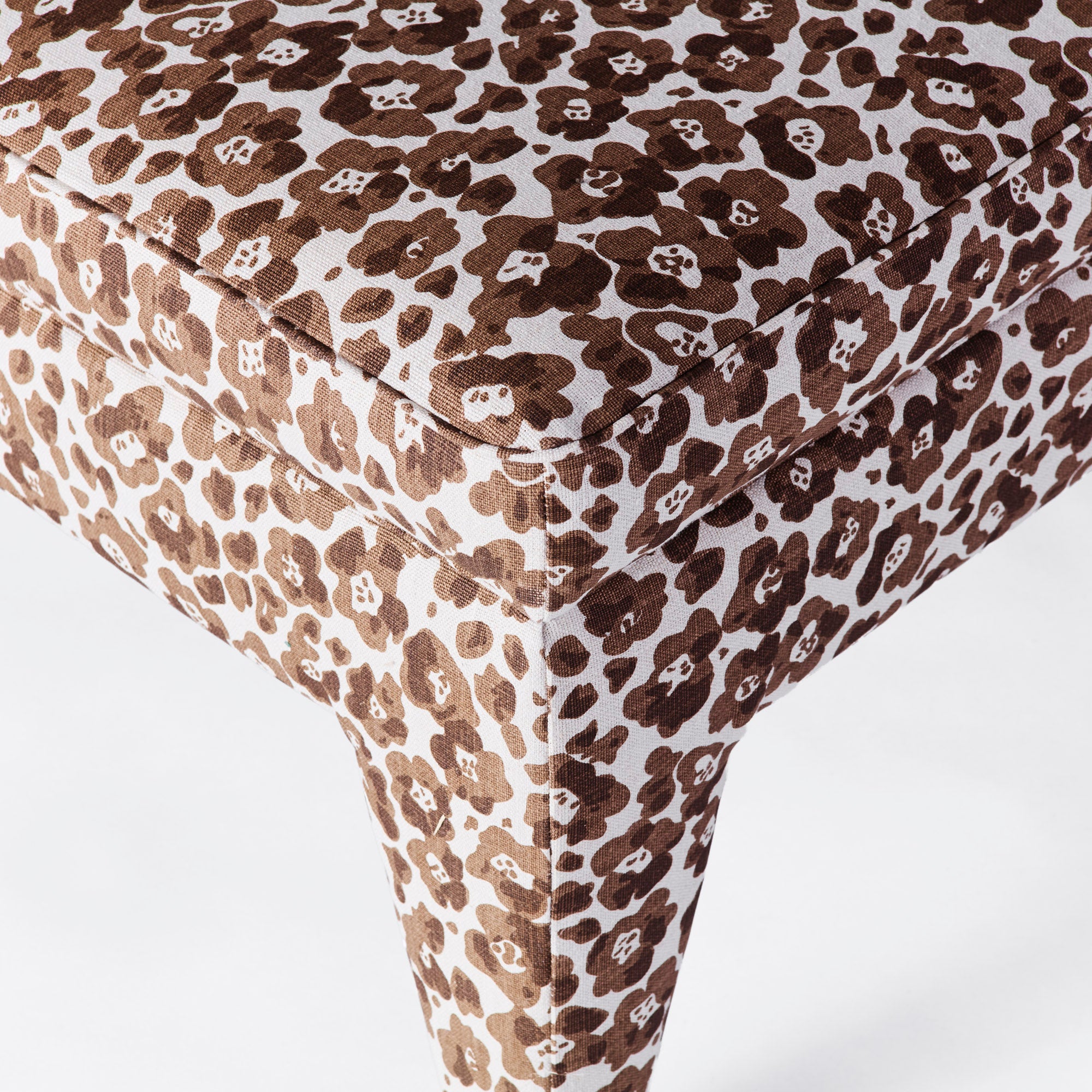 Beige OTTO pouf with brown