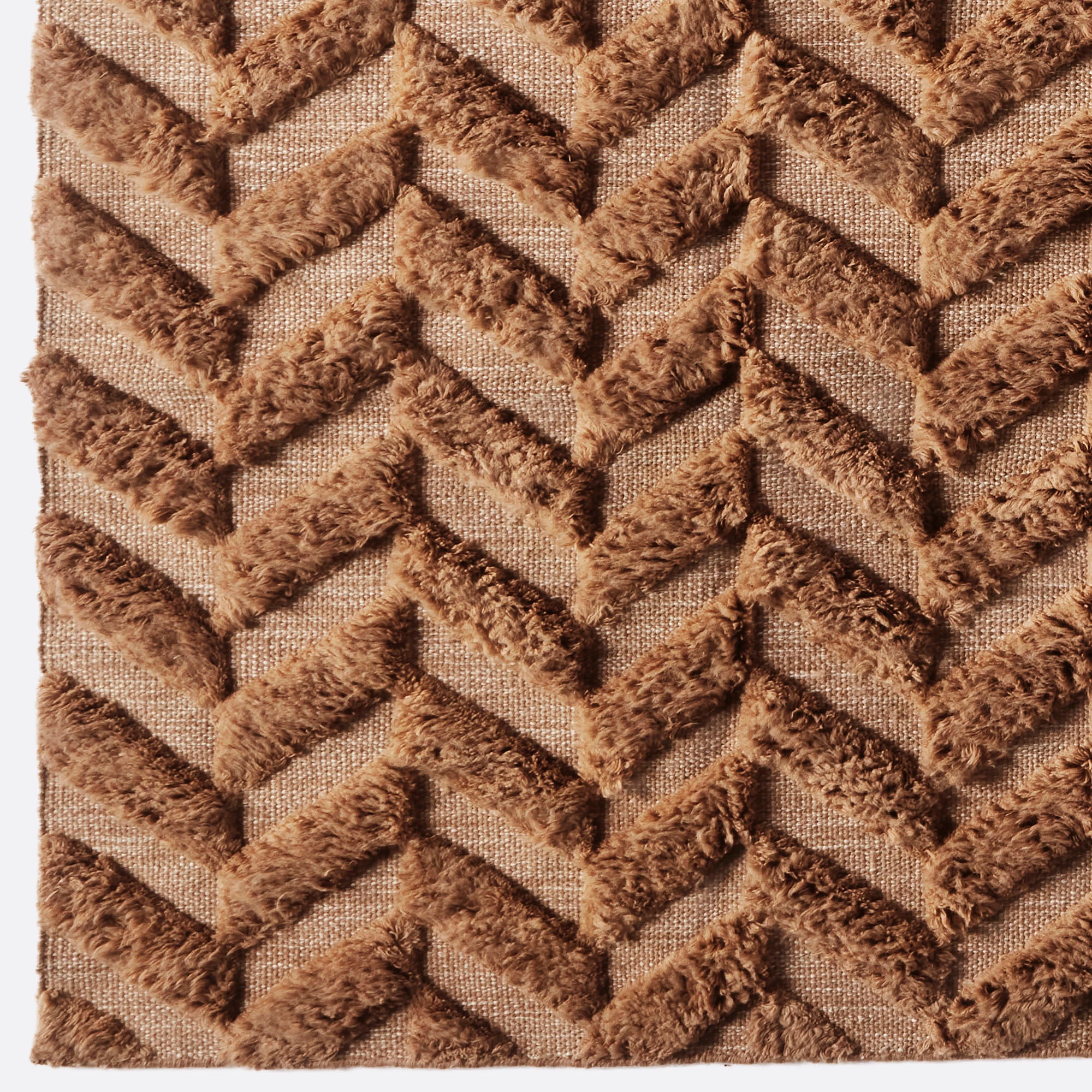 HERRINGBONE brown rug