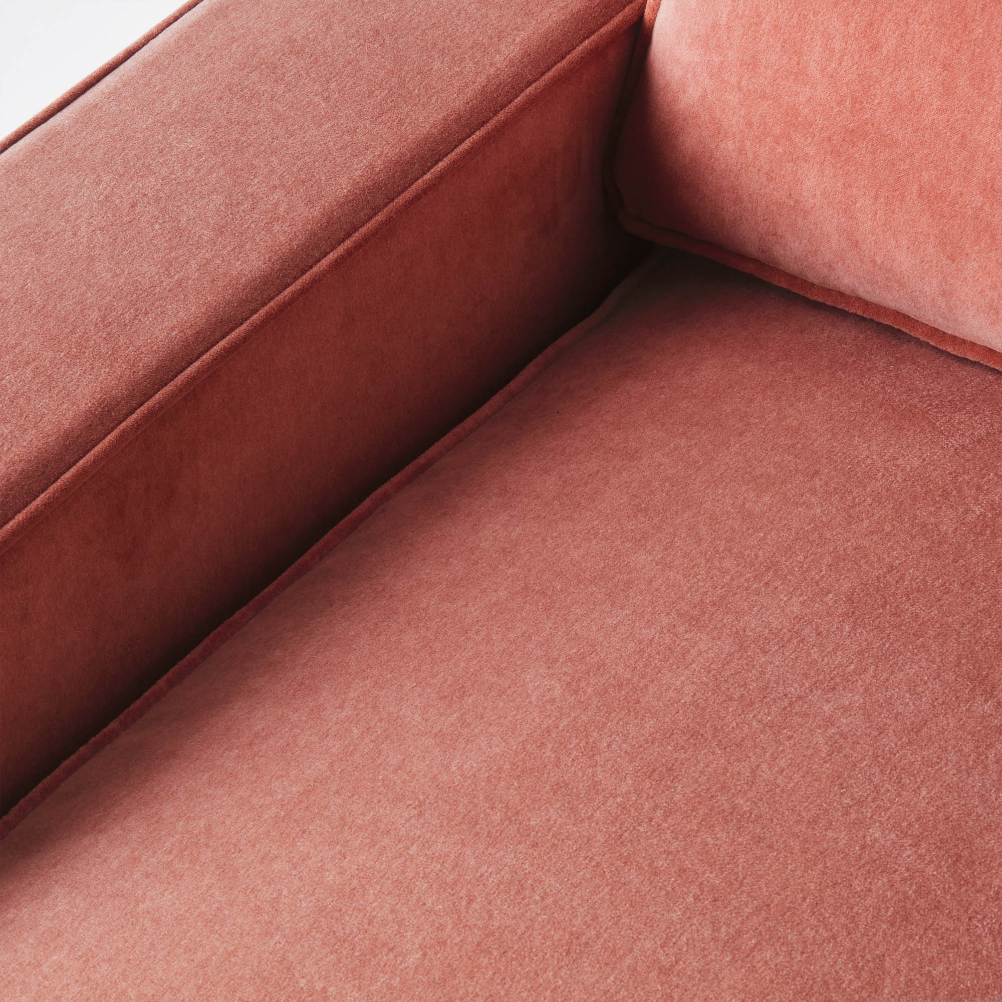 LOLA coral velvet sofa