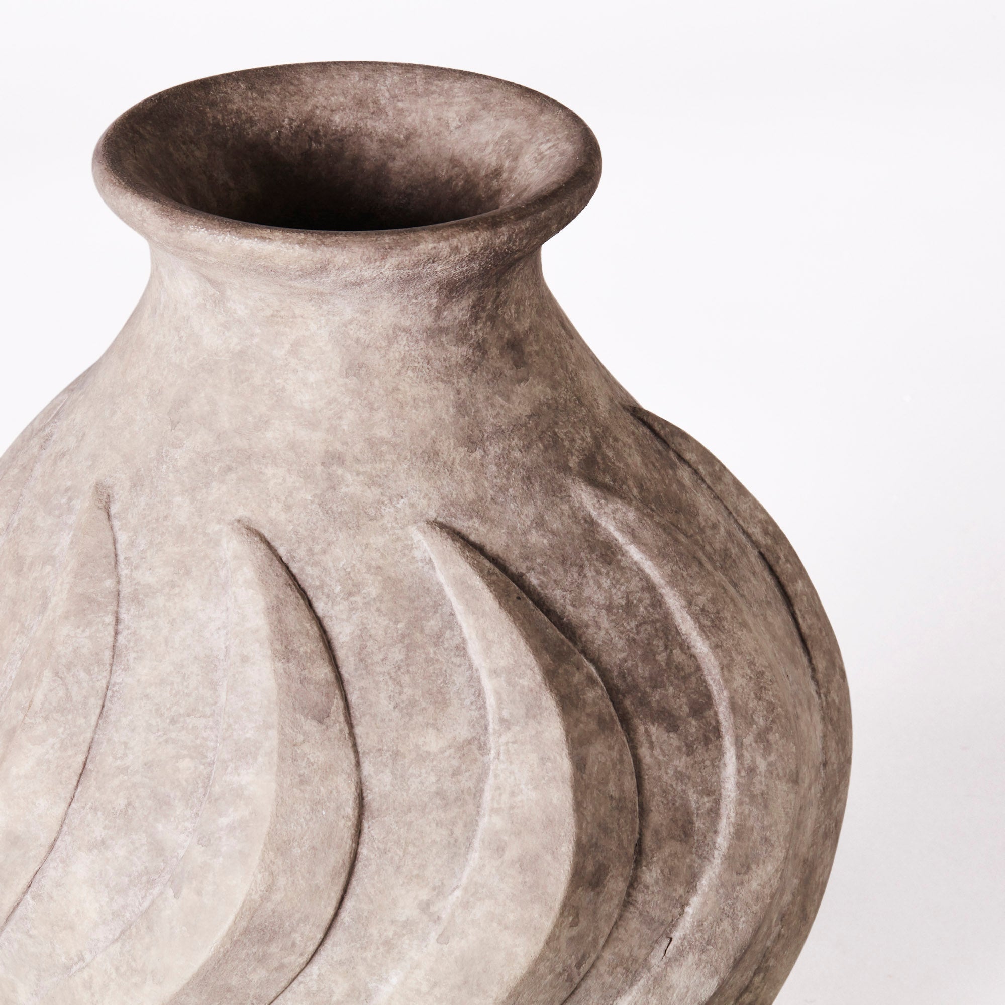 SWIRL vase gray ceramic