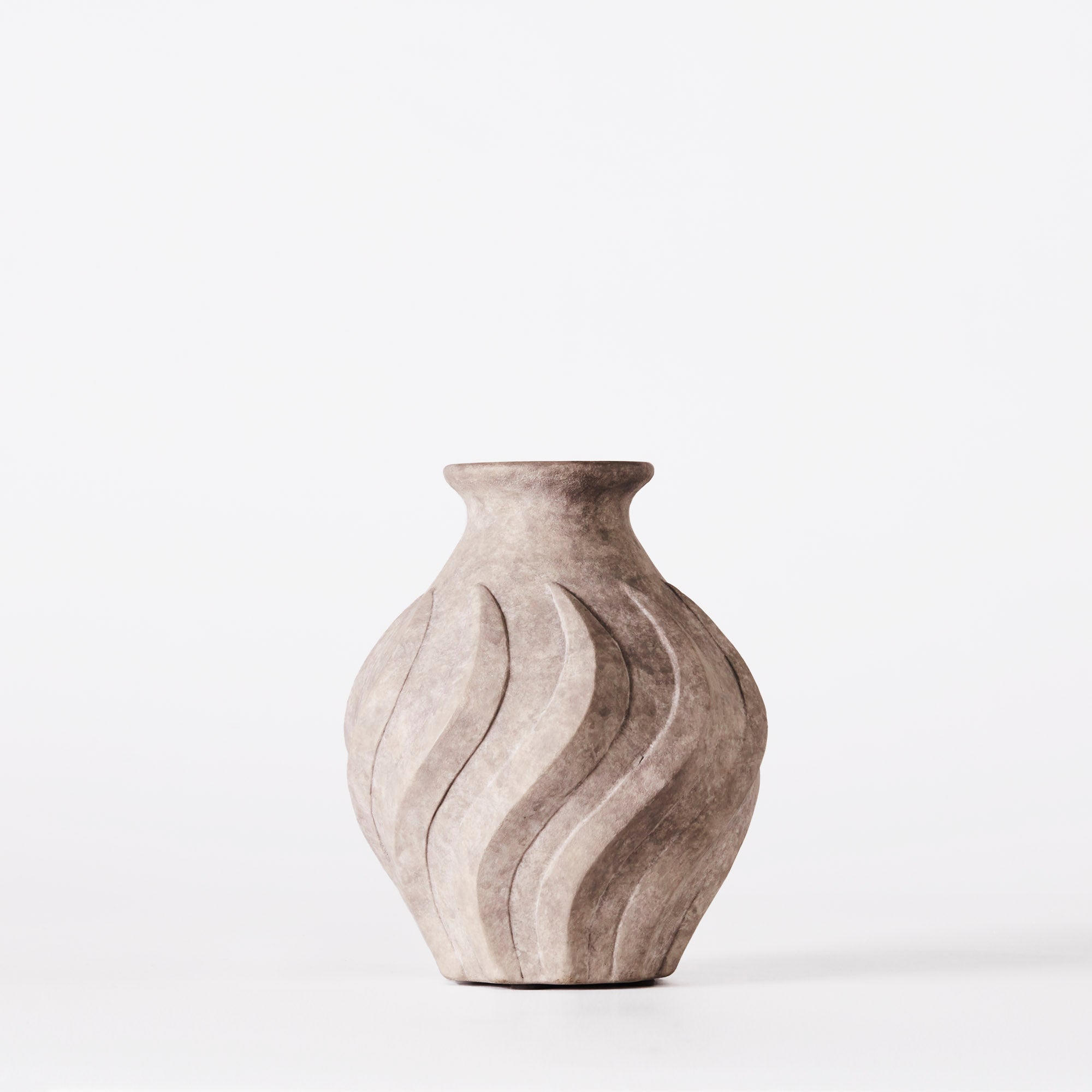 SWIRL vase gray ceramic