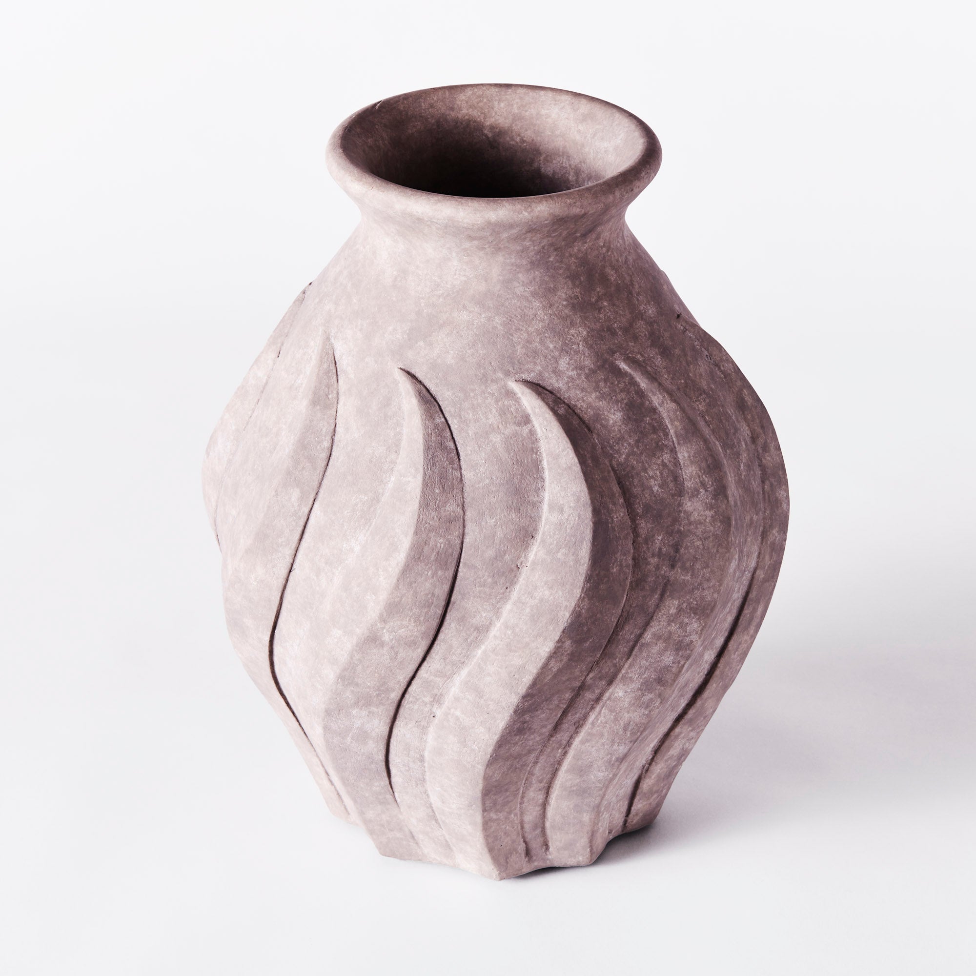 SWIRL vase gray ceramic