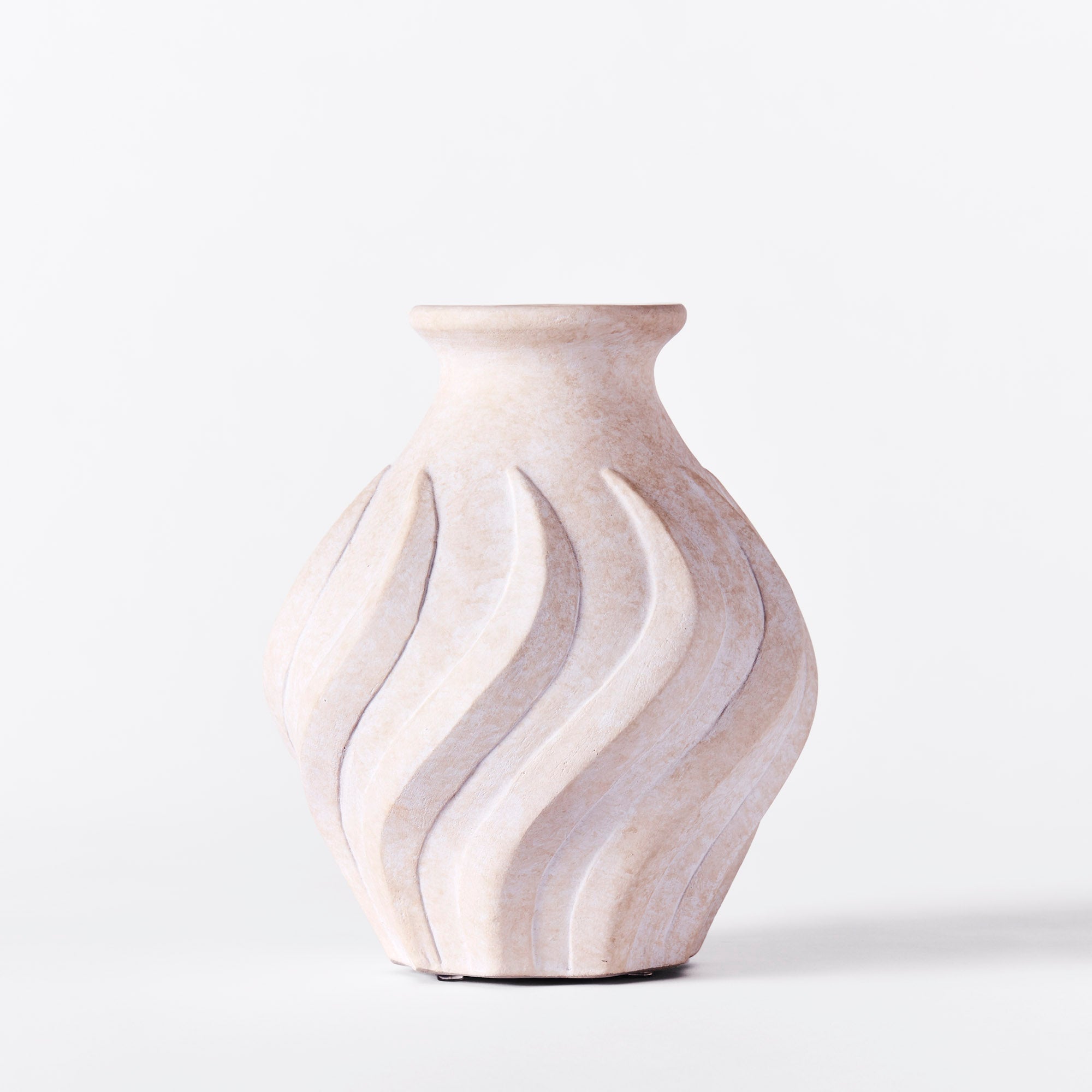 Wazon SWIRL weiße Keramik