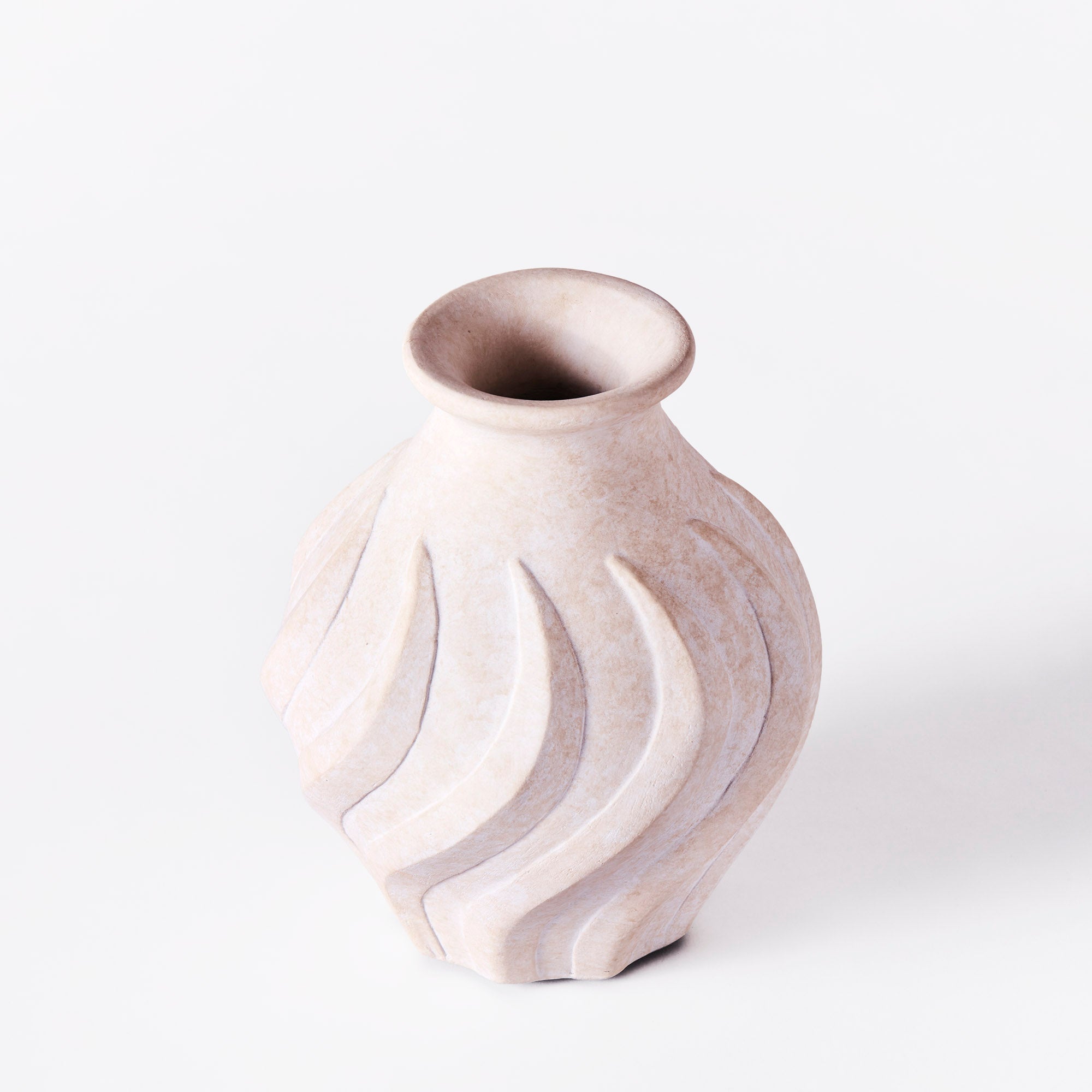 Wazon SWIRL weiße Keramik