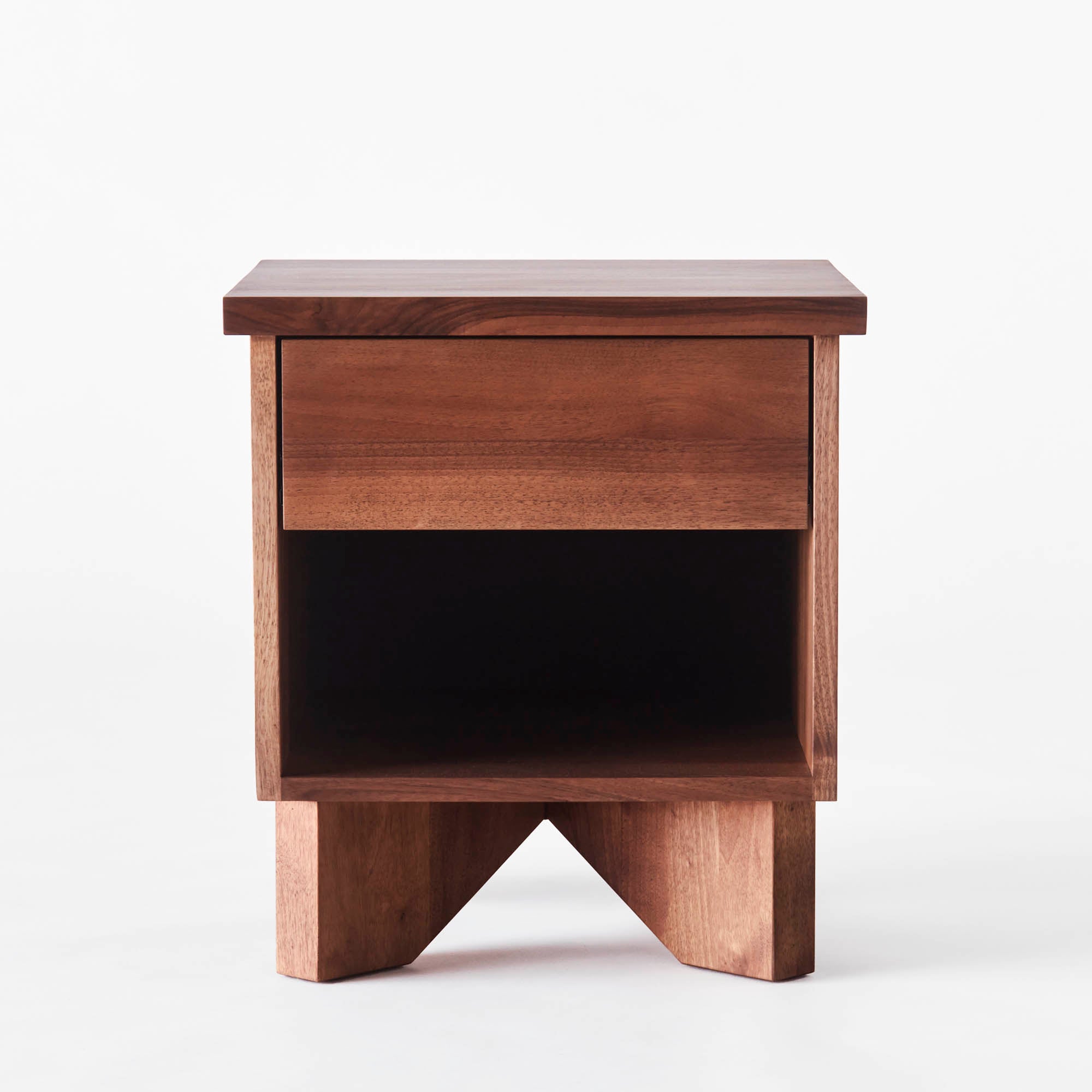 Nightstand V walnut wood