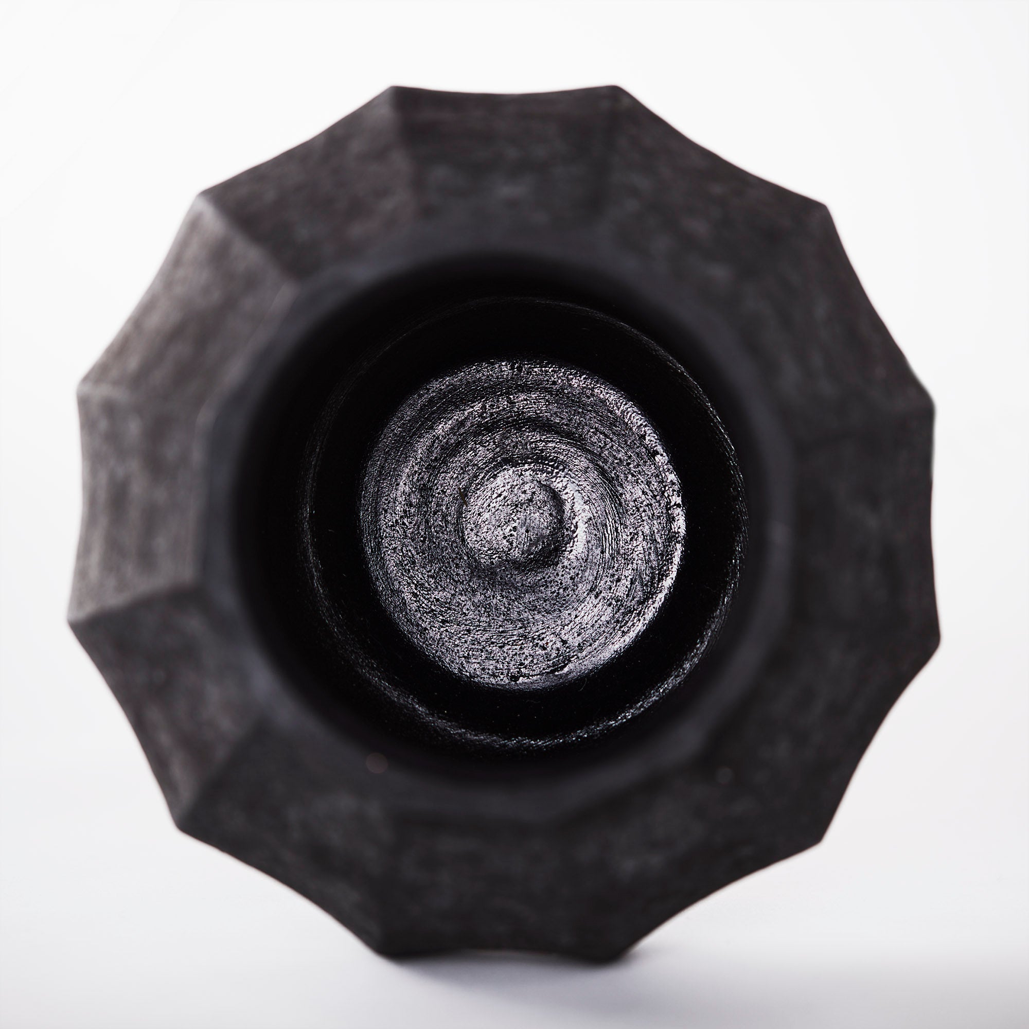 WEDGES vase black ceramic