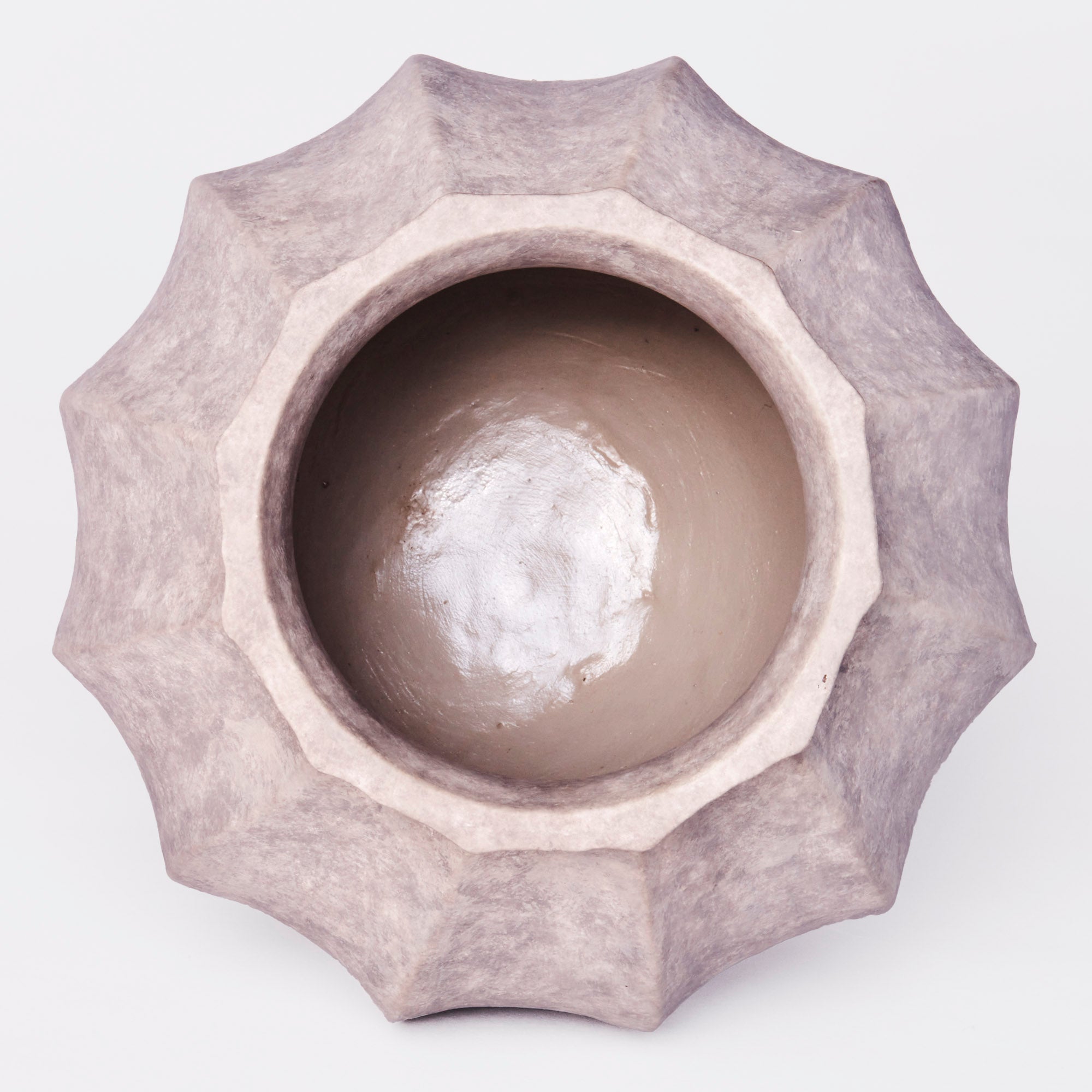 Vase WEDGES graue Keramik