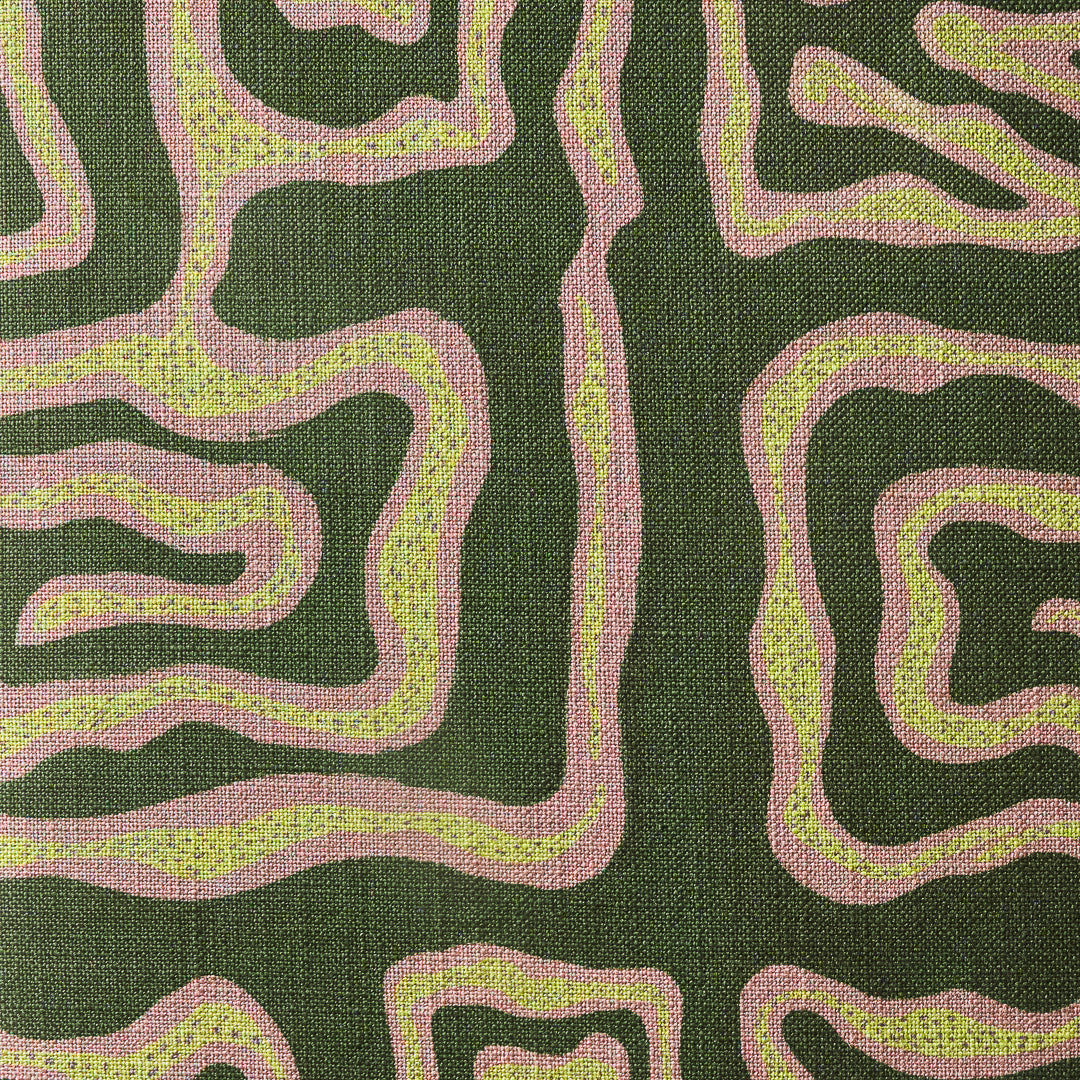 Daybed V green with beige pattern