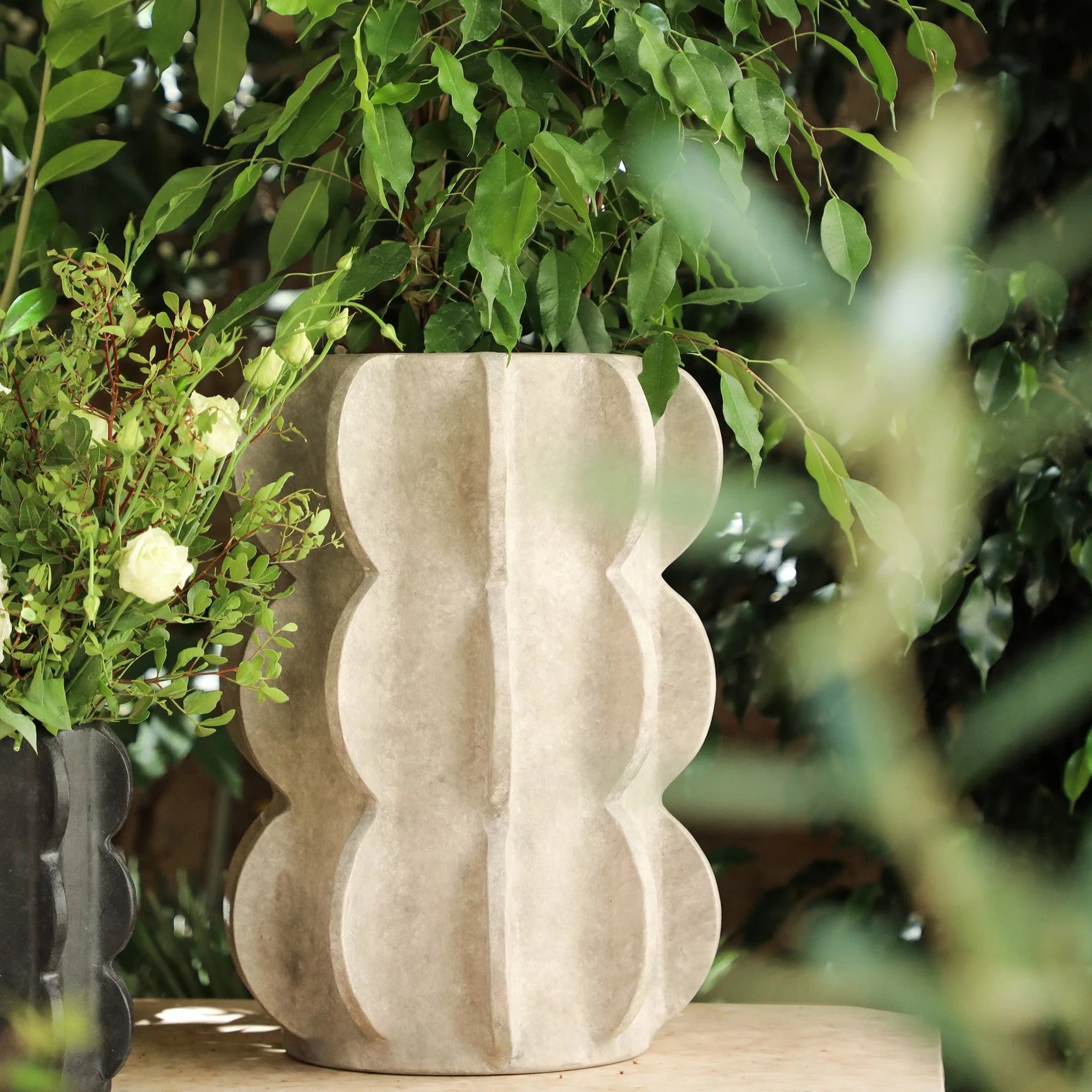 Vase ARCISSIMO cremefarbene Keramik