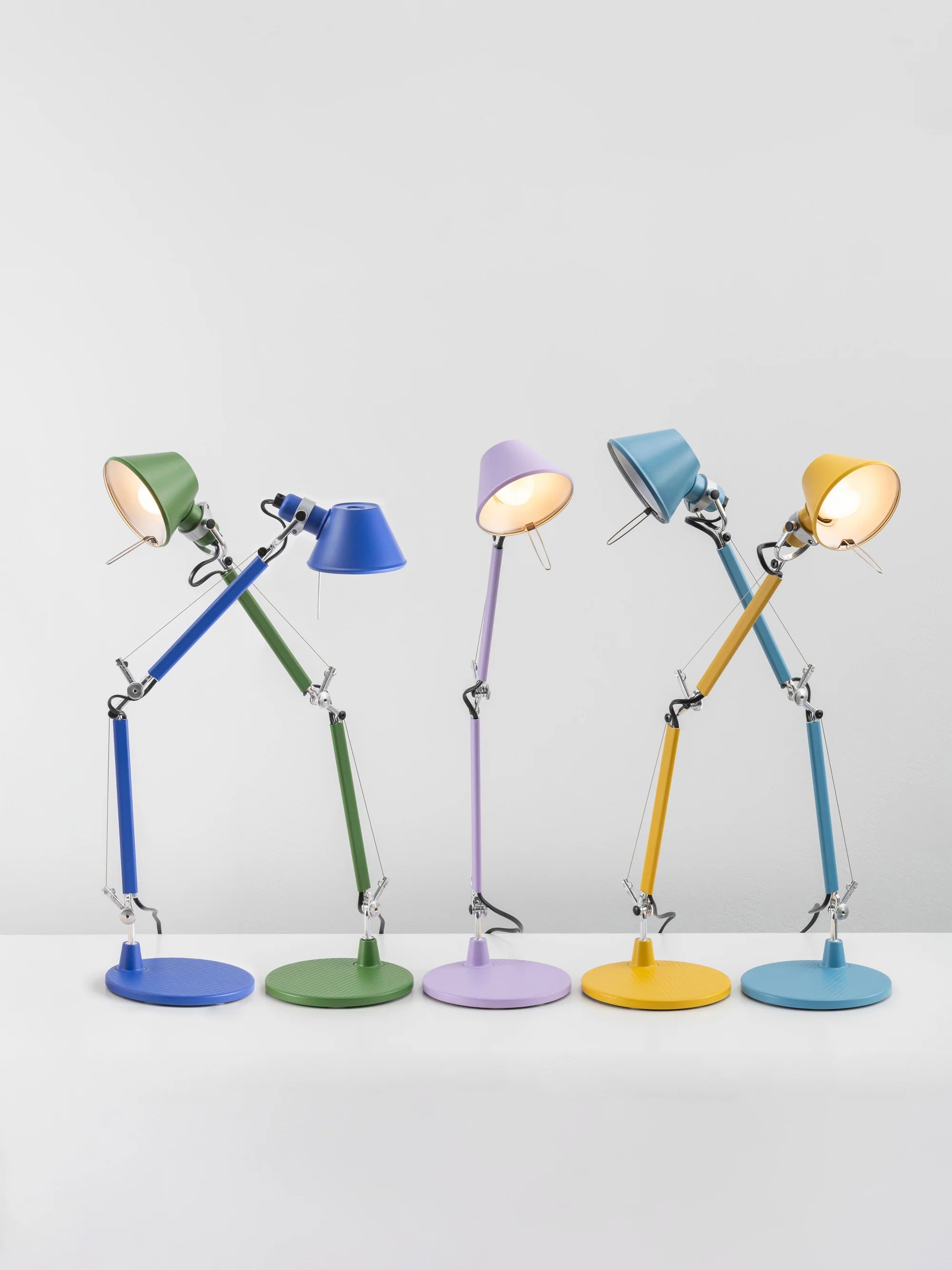 Verstellbare Schreibtischlampe TOLOMEO MICRO COLOR MATTE königsblau