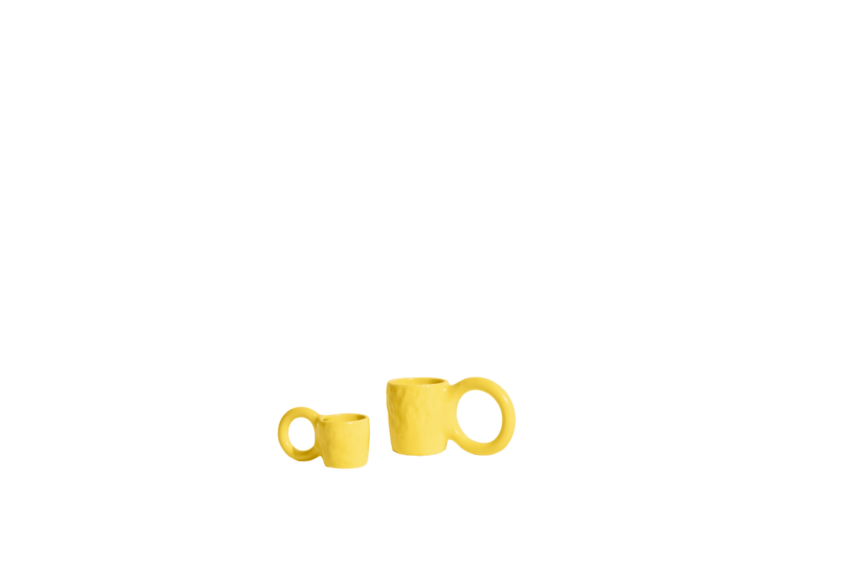 DONUT yellow espresso cup set