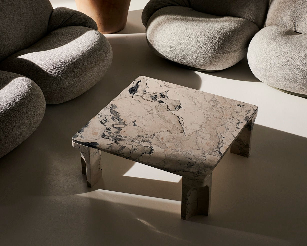 DORIC cream-gray ceramic coffee table