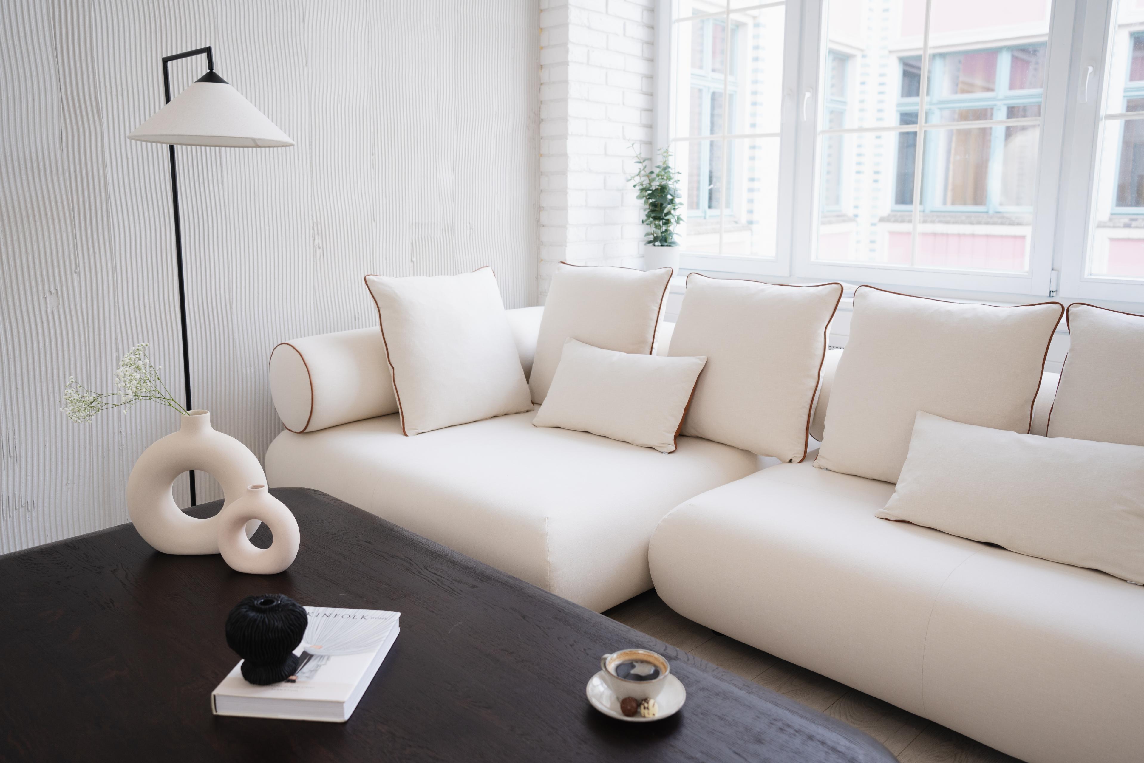 Right-facing modular corner sofa CASABLANCA customizable