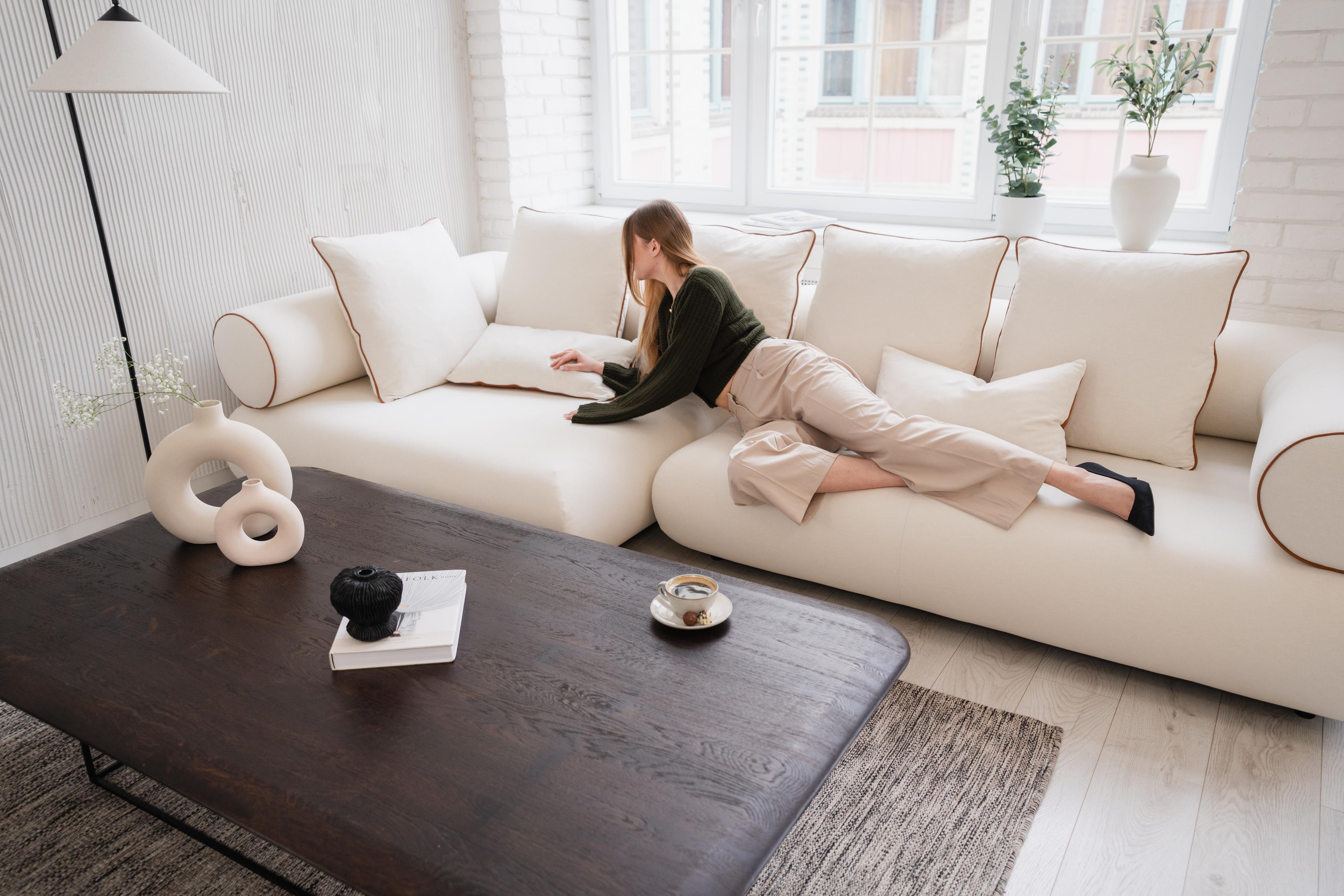 Right-facing modular corner sofa CASABLANCA customizable