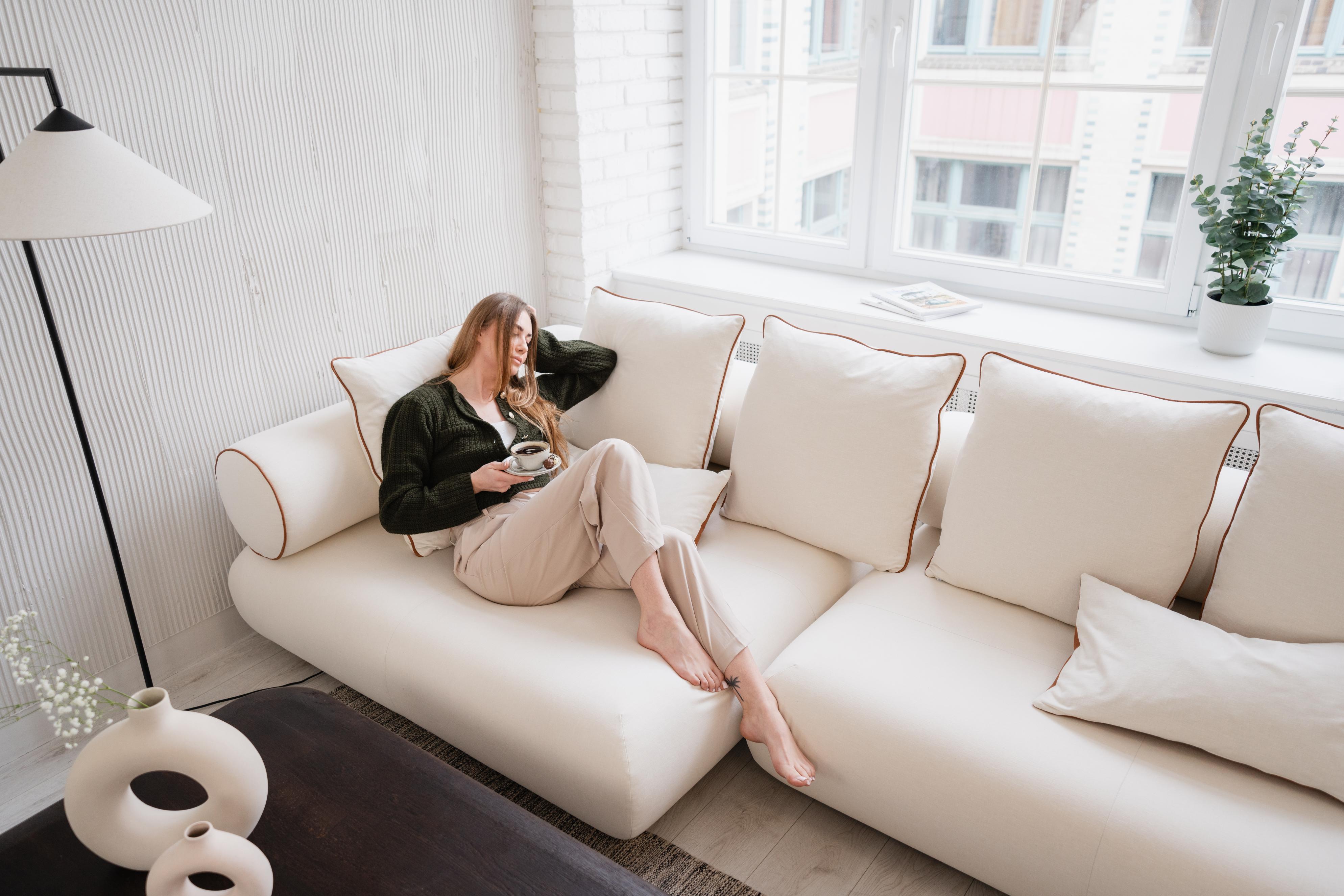 Right-facing modular corner sofa CASABLANCA customizable