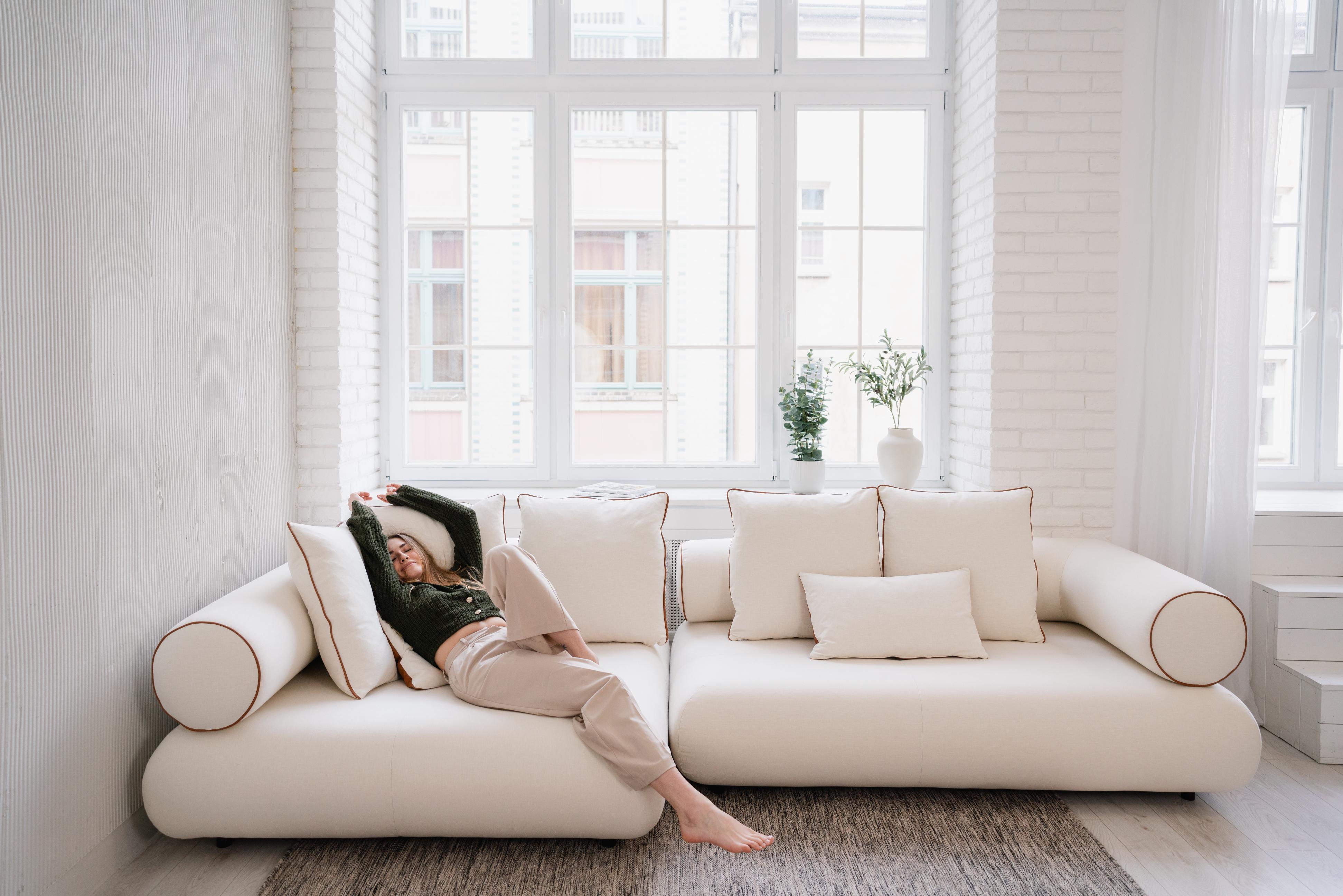 Right-facing modular corner sofa CASABLANCA customizable