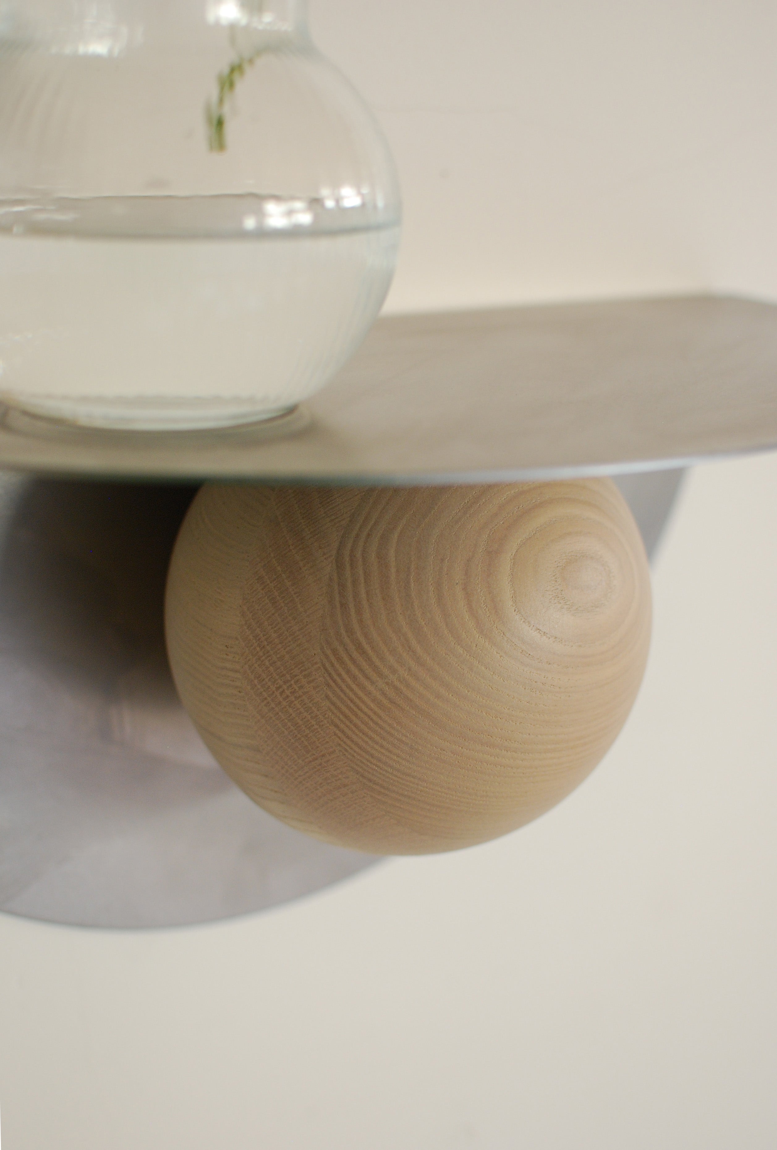 Wall shelf POP in steel and wood
