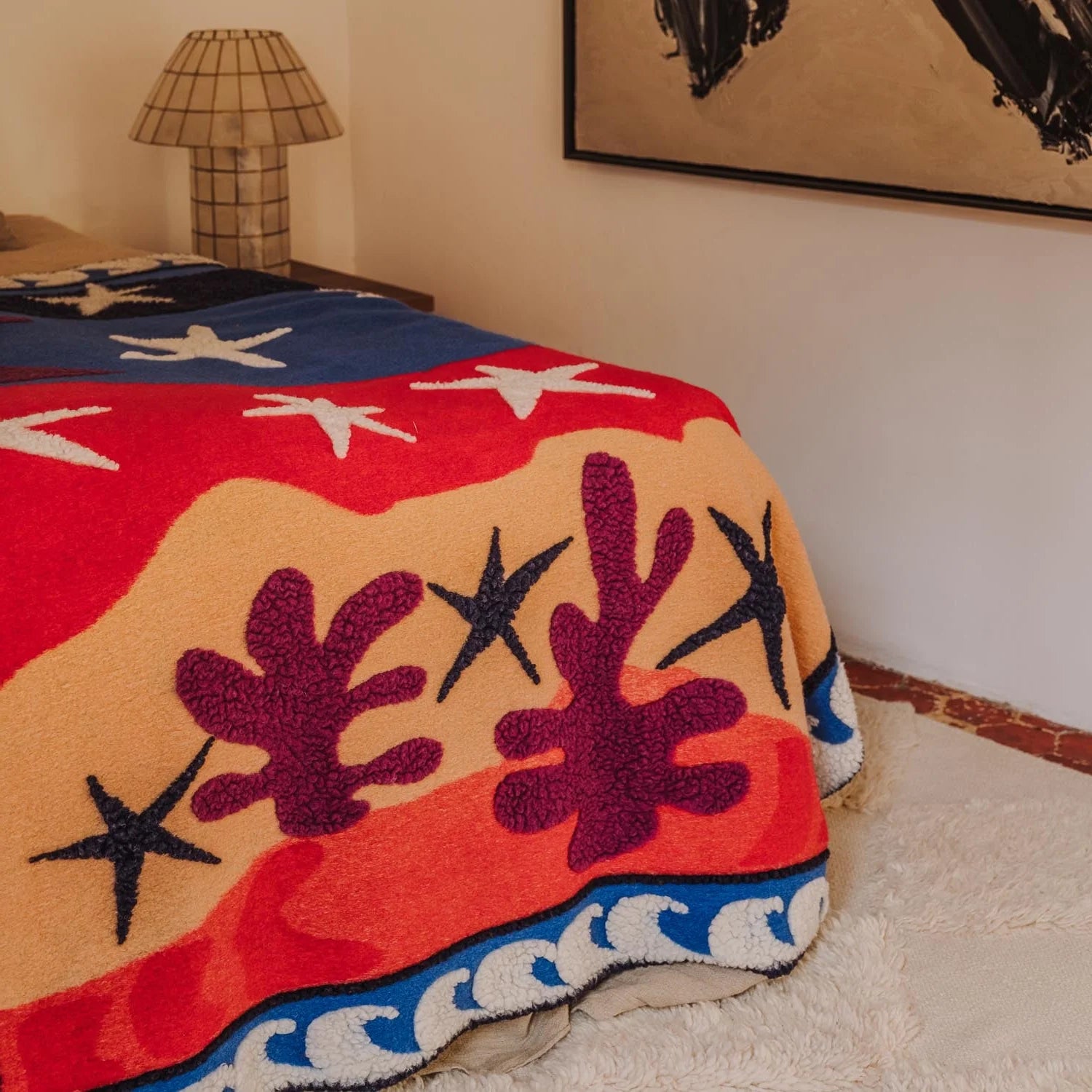 Koc STARGAZER THROW blue with red