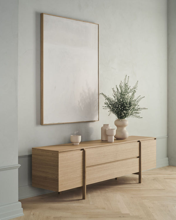 DAIIA chest of drawers whitened oak wood