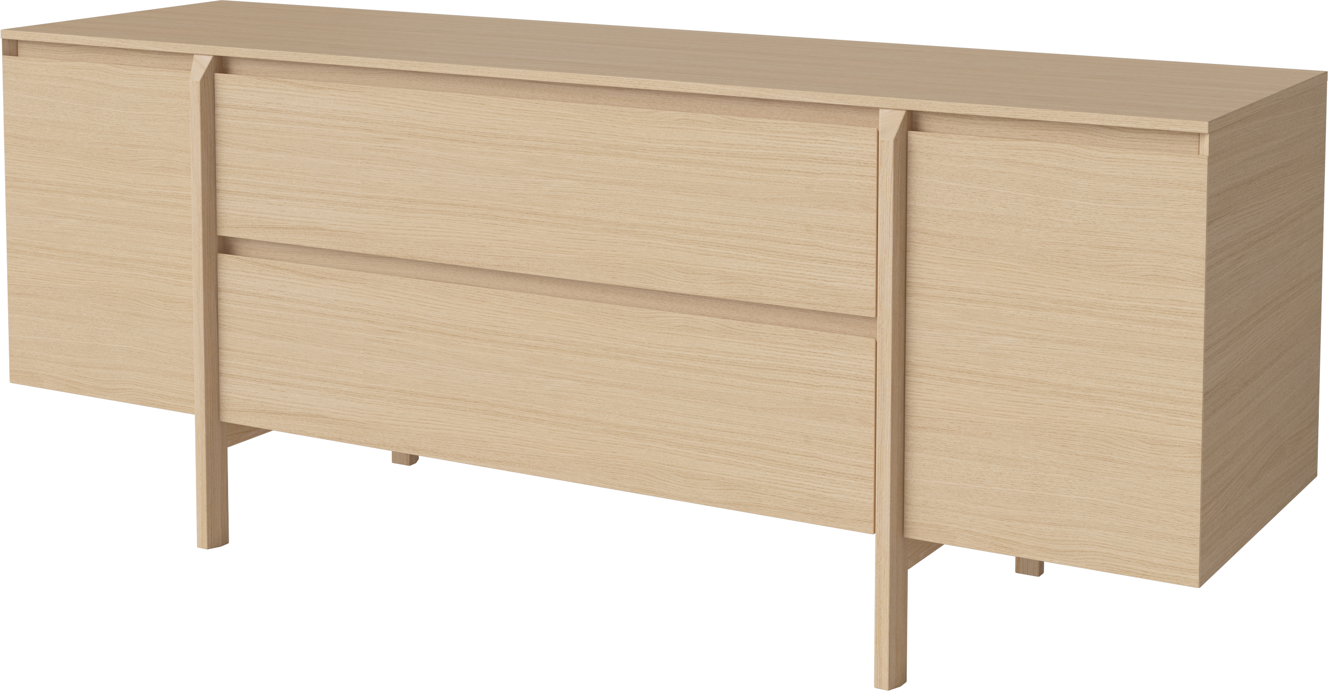 DAIIA chest of drawers whitened oak wood