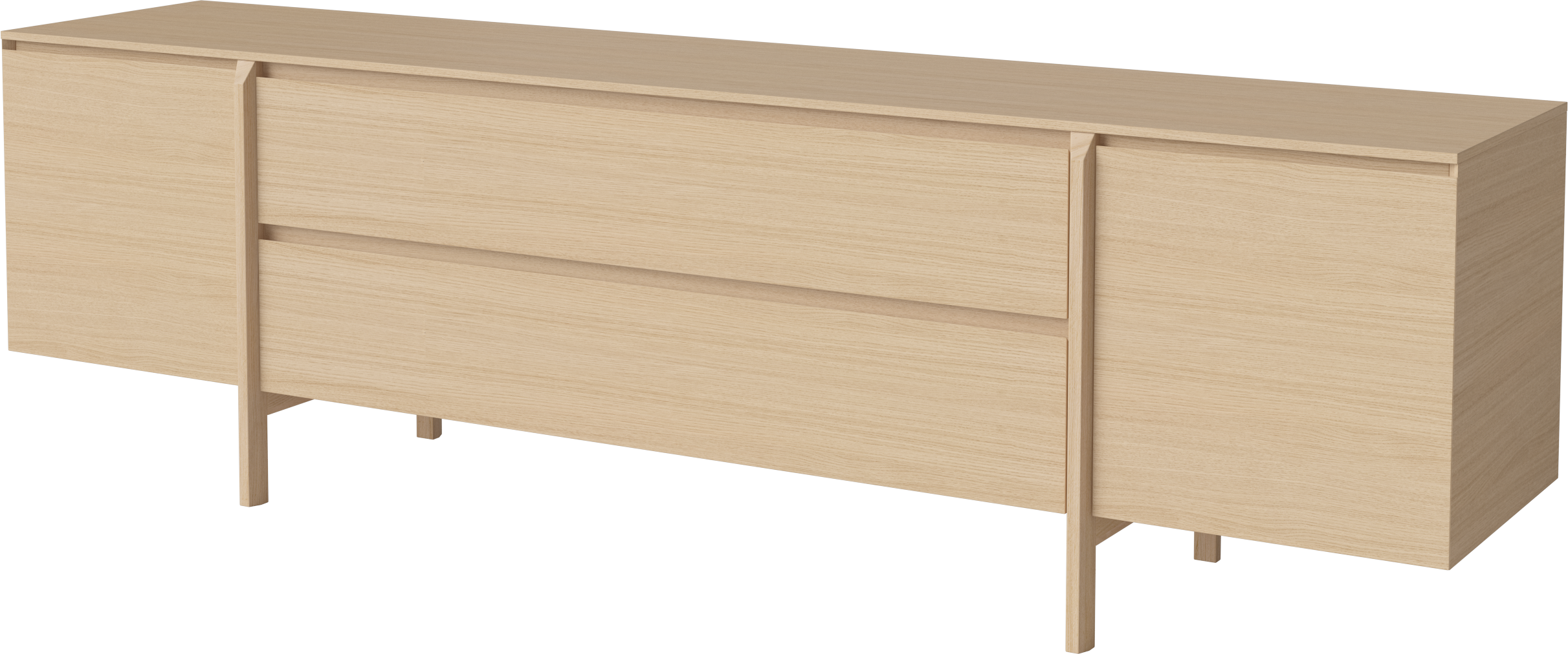 DAIIA chest of drawers whitened oak wood