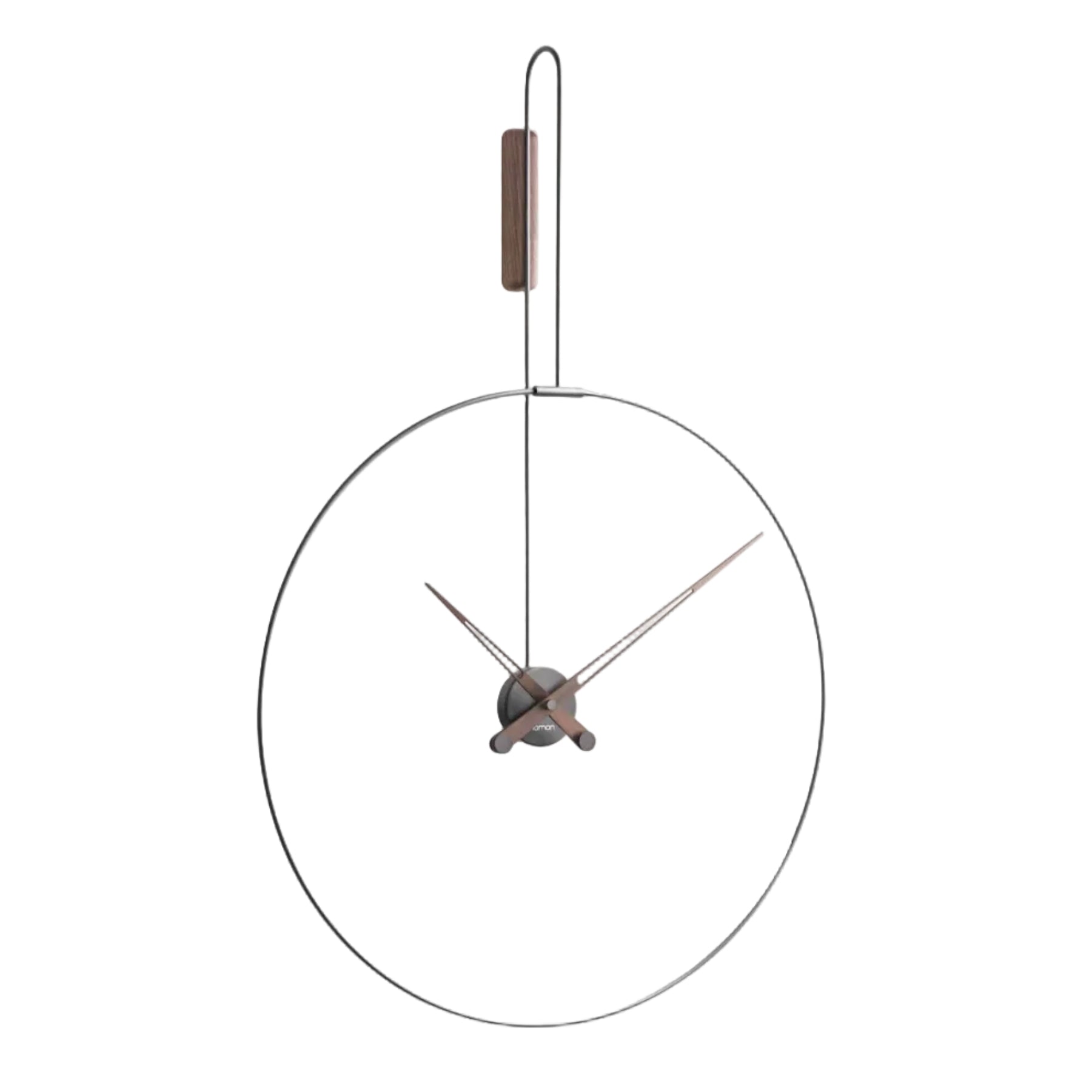 Wall Clock DARO Walnut Wood with Silver