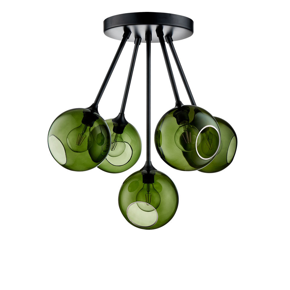 BALLROOM MOLECULE chandelier dark green with black finish [Amelia]