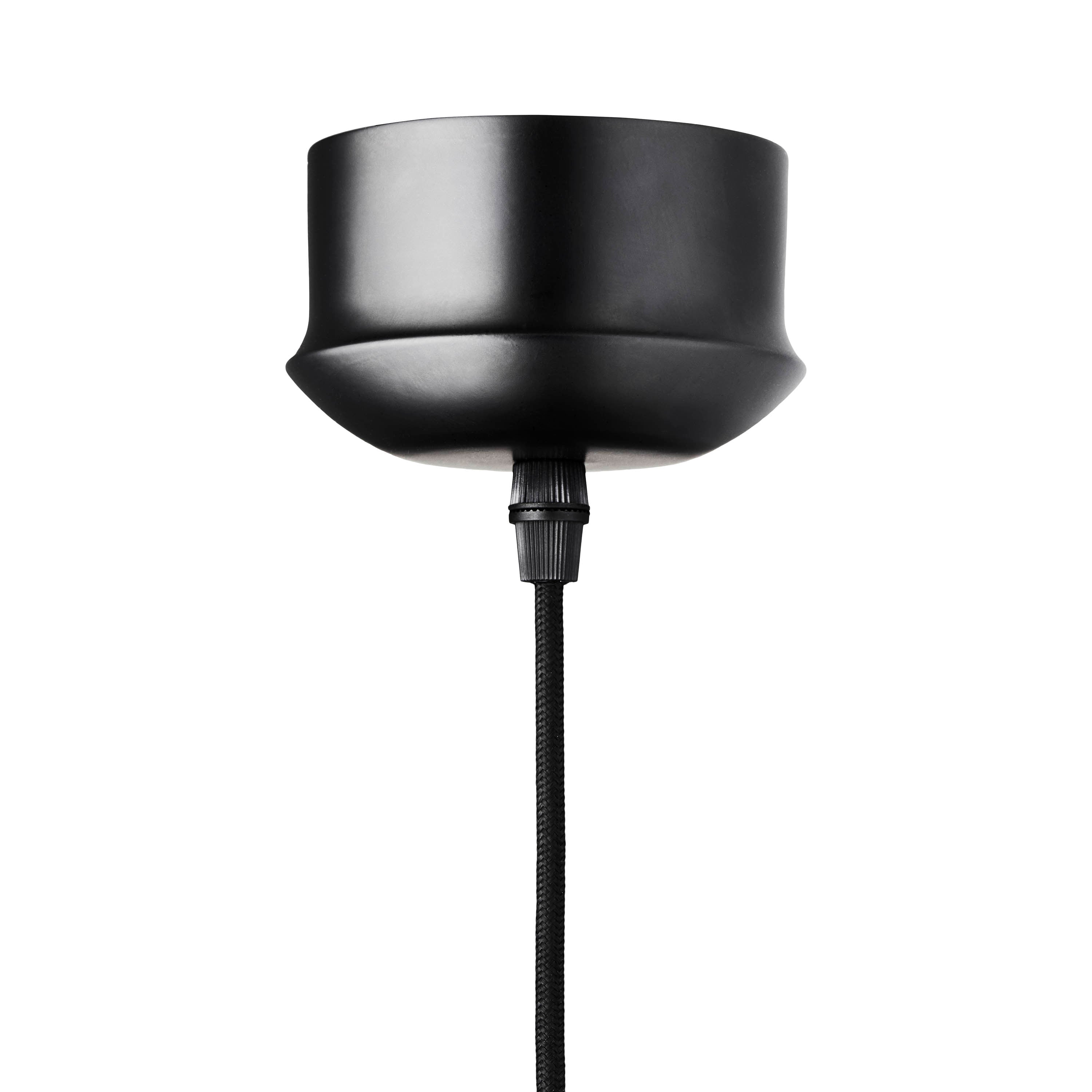 Pendelleuchte BALLROOM rauchig mit schwarzem Finish [Amelia]