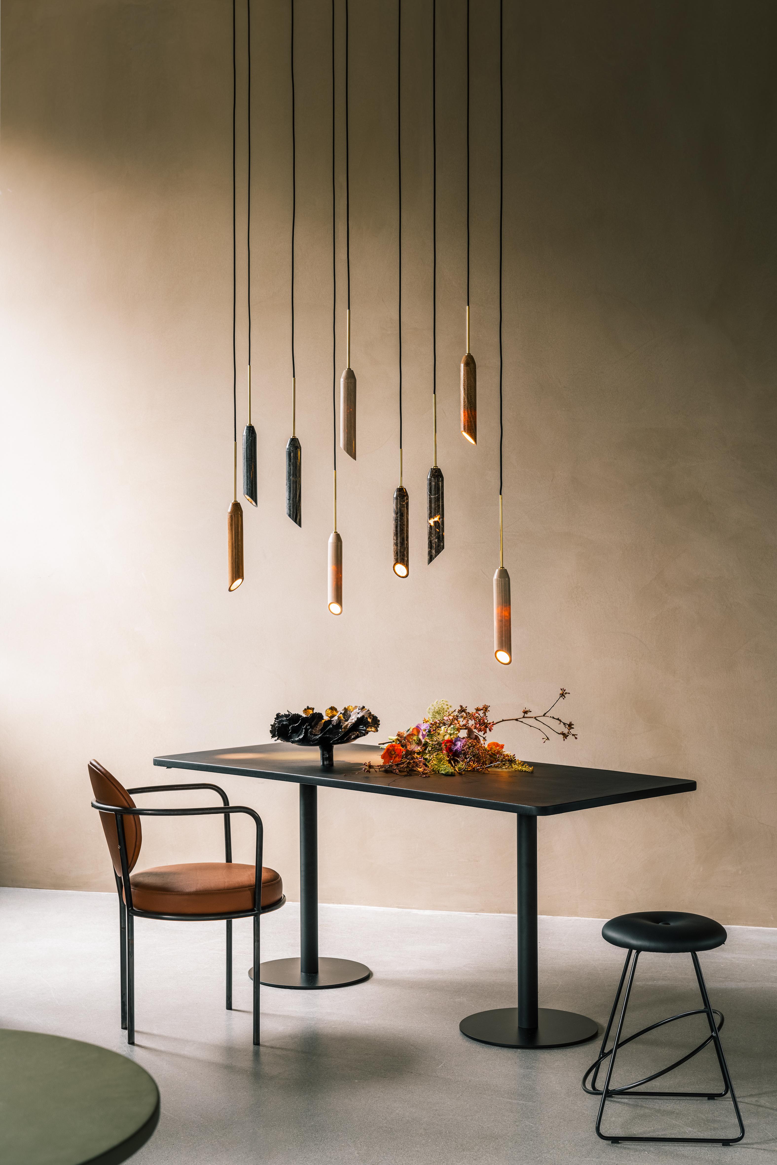 MARBLE ART pendant lamp white marble
